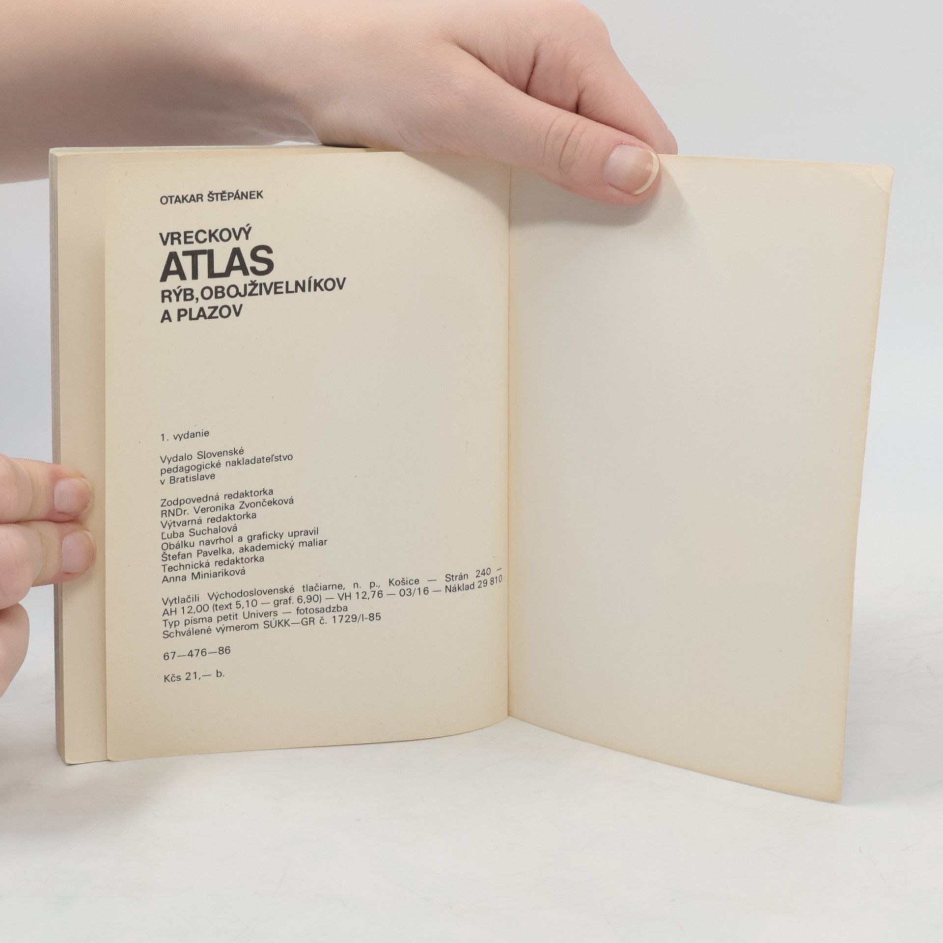 Otakar Štěpánek Vreckový atlas rýb, obojživelníkov a plazov