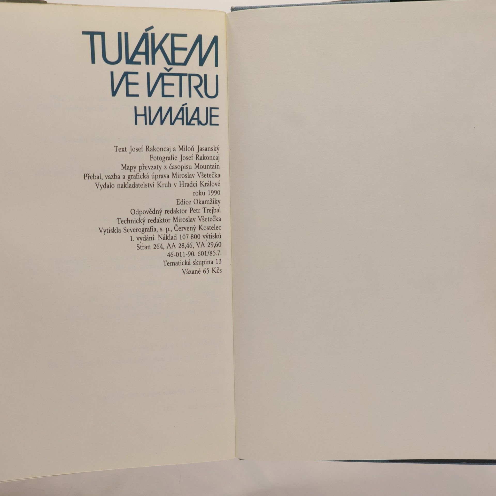 Josef Rakoncaj Tulákem ve větru. Himaláje