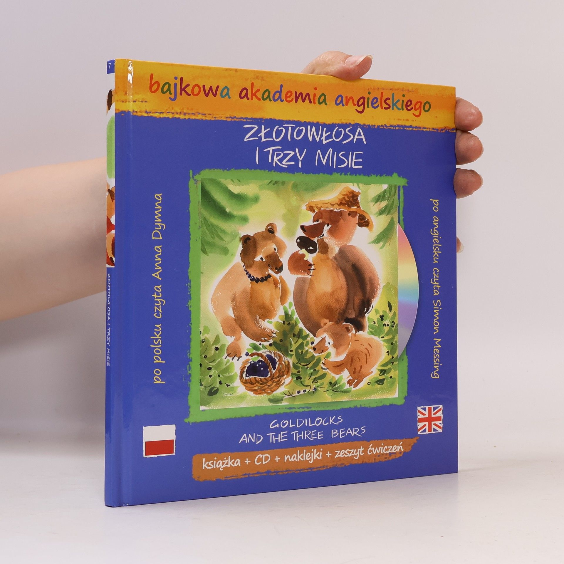 Bajkowa akademia angielskiego: Złotowłosa i trzy misie - książka + CD + naklejki + zeszyt ćwiczeń