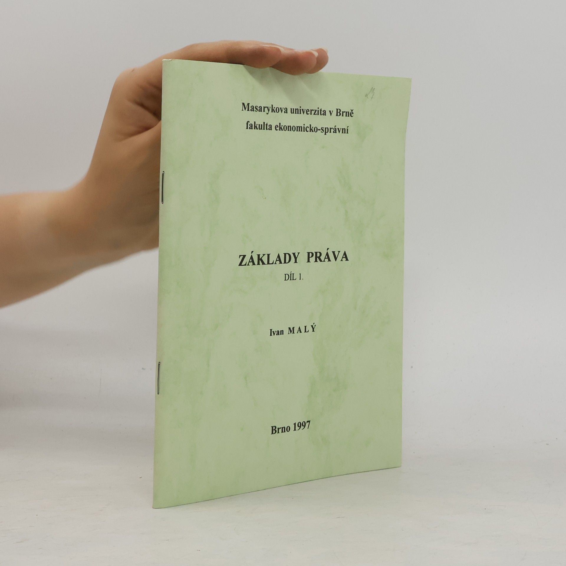 Autorenkollektiv Základy práva I