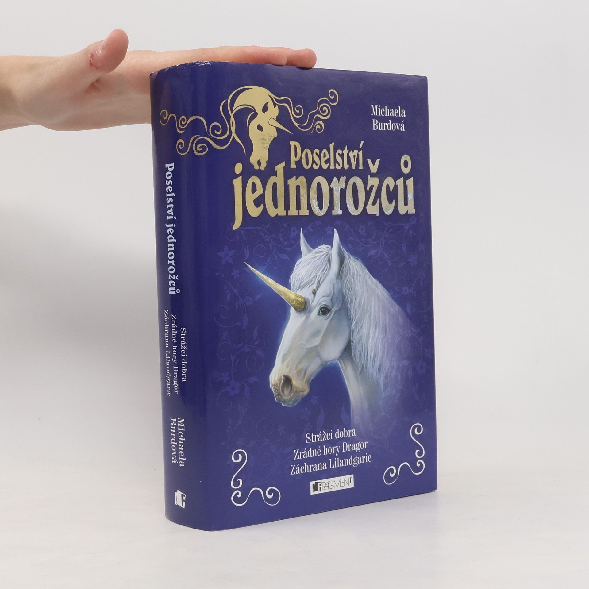 Michaela Burdová Poselství jednorožců. Strážci dobra. Zrádné hory Dragor. Záchrana Lilandgarie. 1. - 3. díl