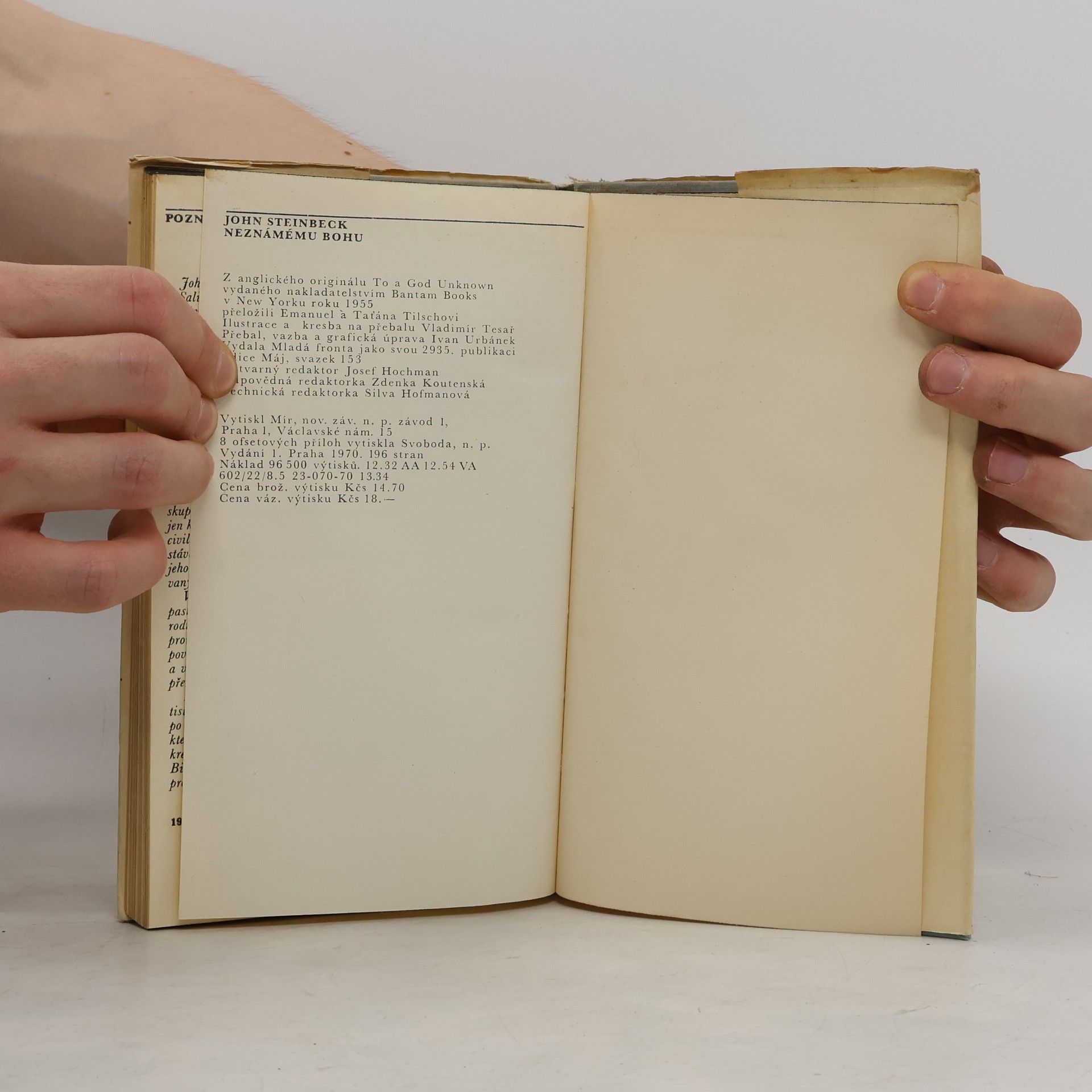 John Steinbeck Neznámému bohu