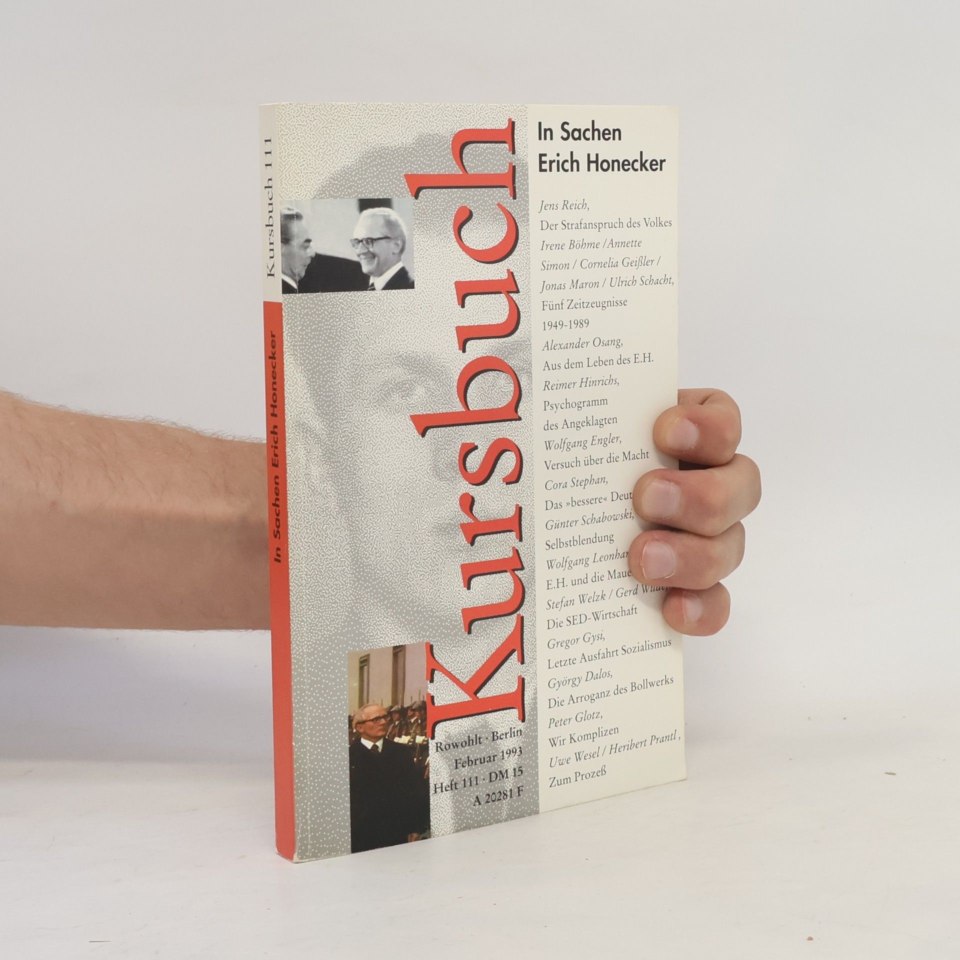 Erich Honecker Kursbuch 111