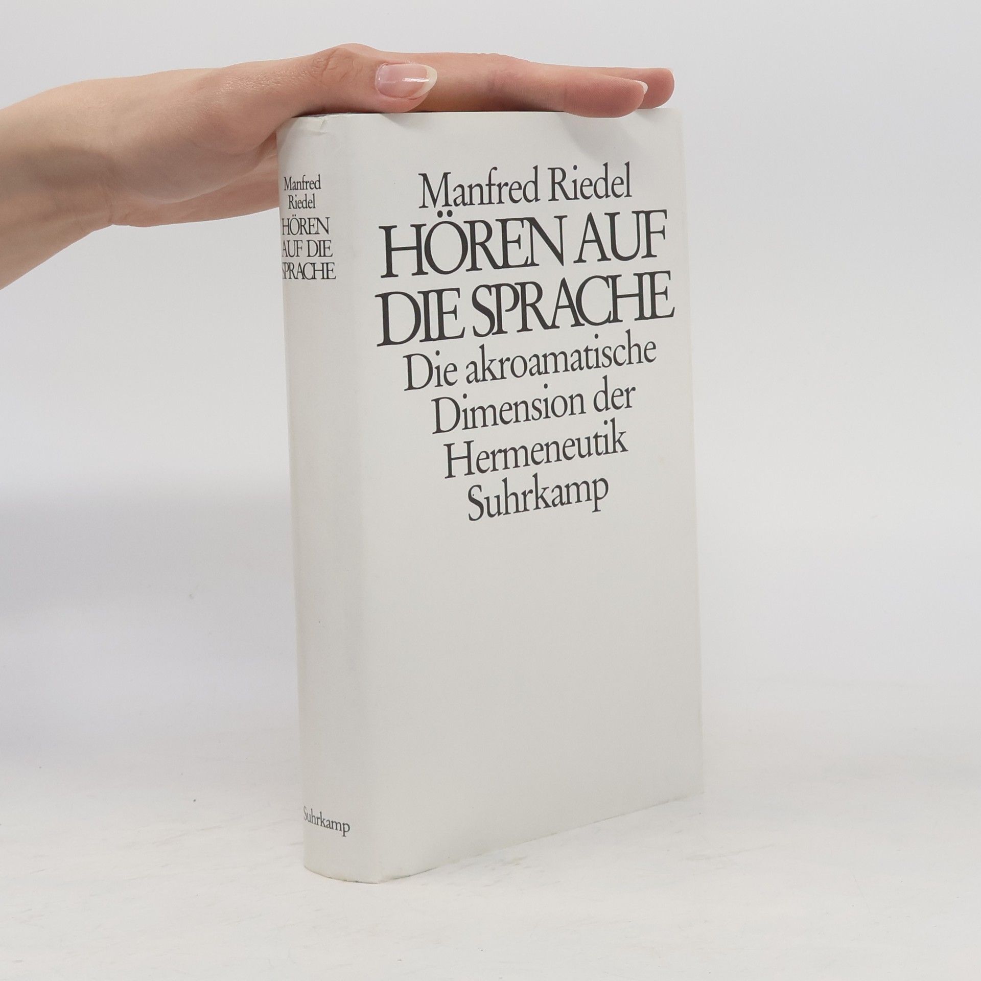 Manfred Riedel Hören auf die Sprache