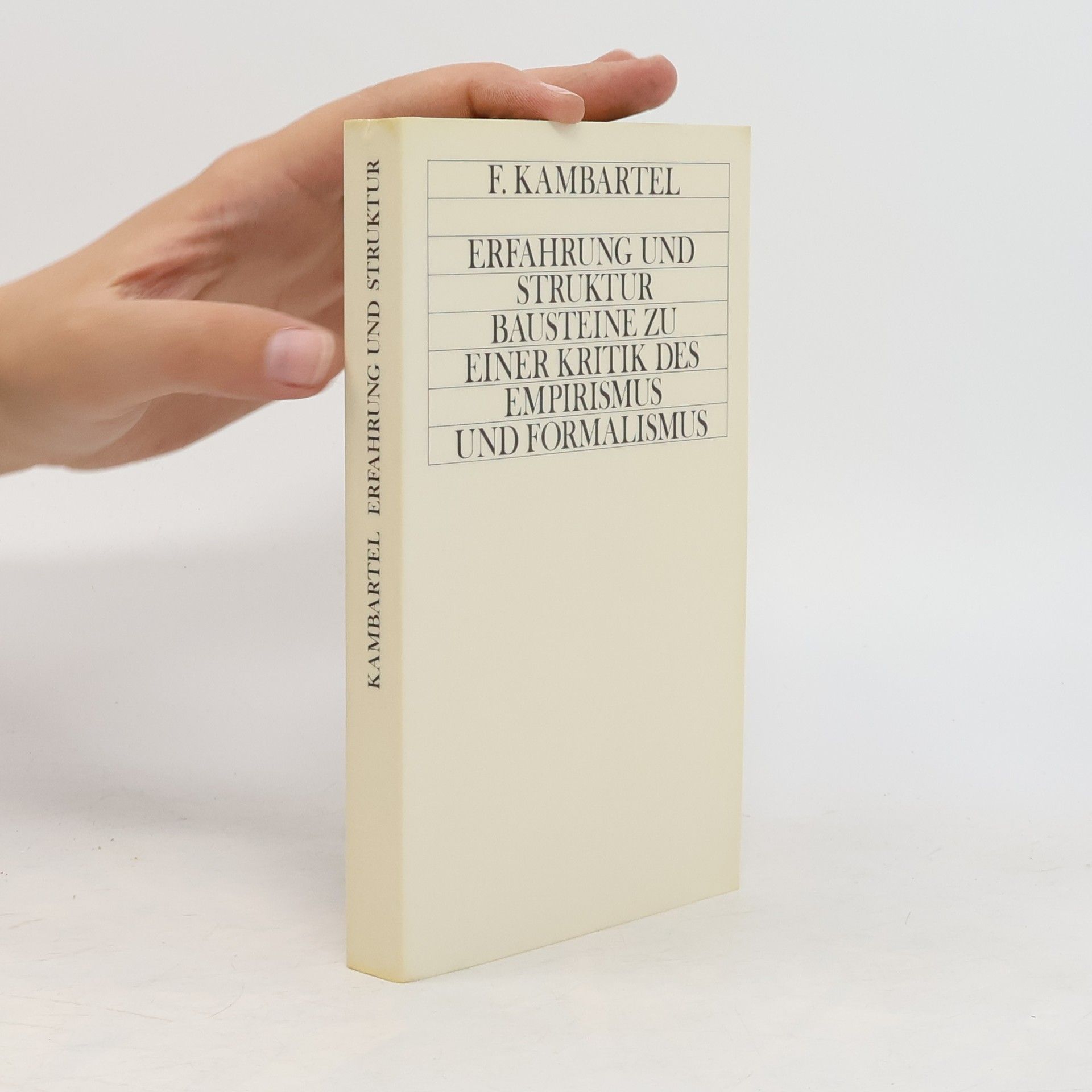Friedrich Kambartel Erfahrung und Struktur
