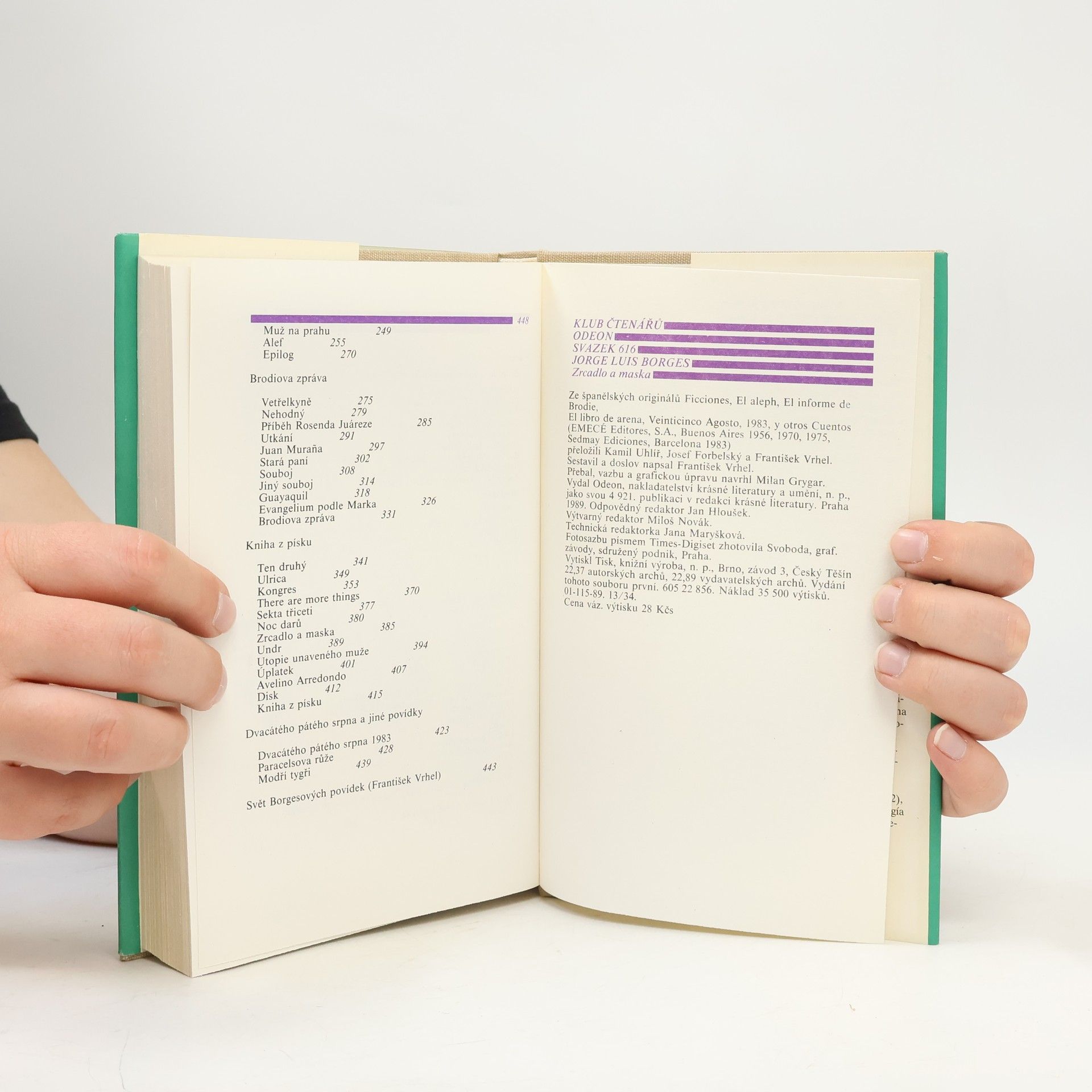 Jorge Luis Borges Zrcadlo a maska