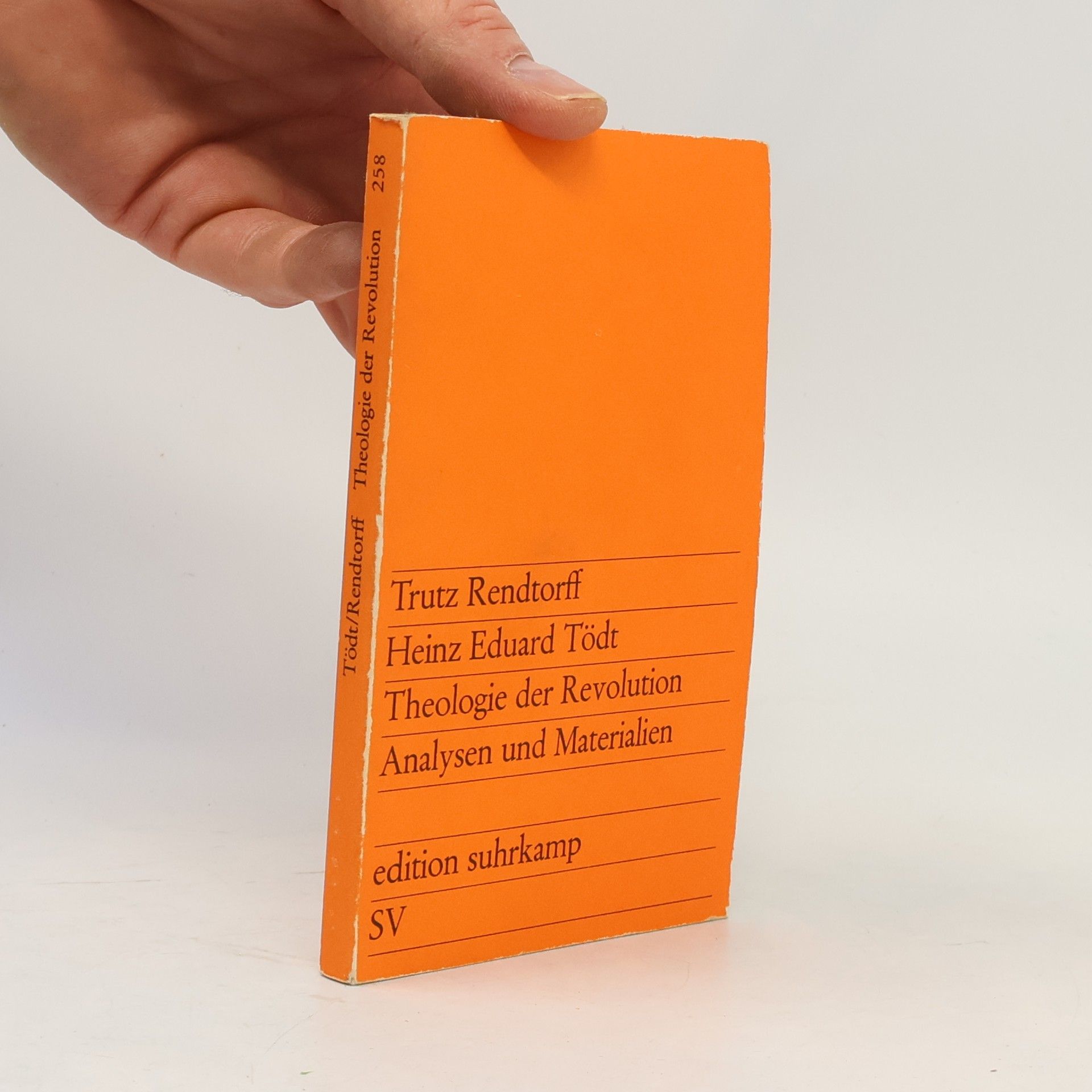 Heinz Eduard Tödt Theologie der Revolution. Analysen und Materialnen