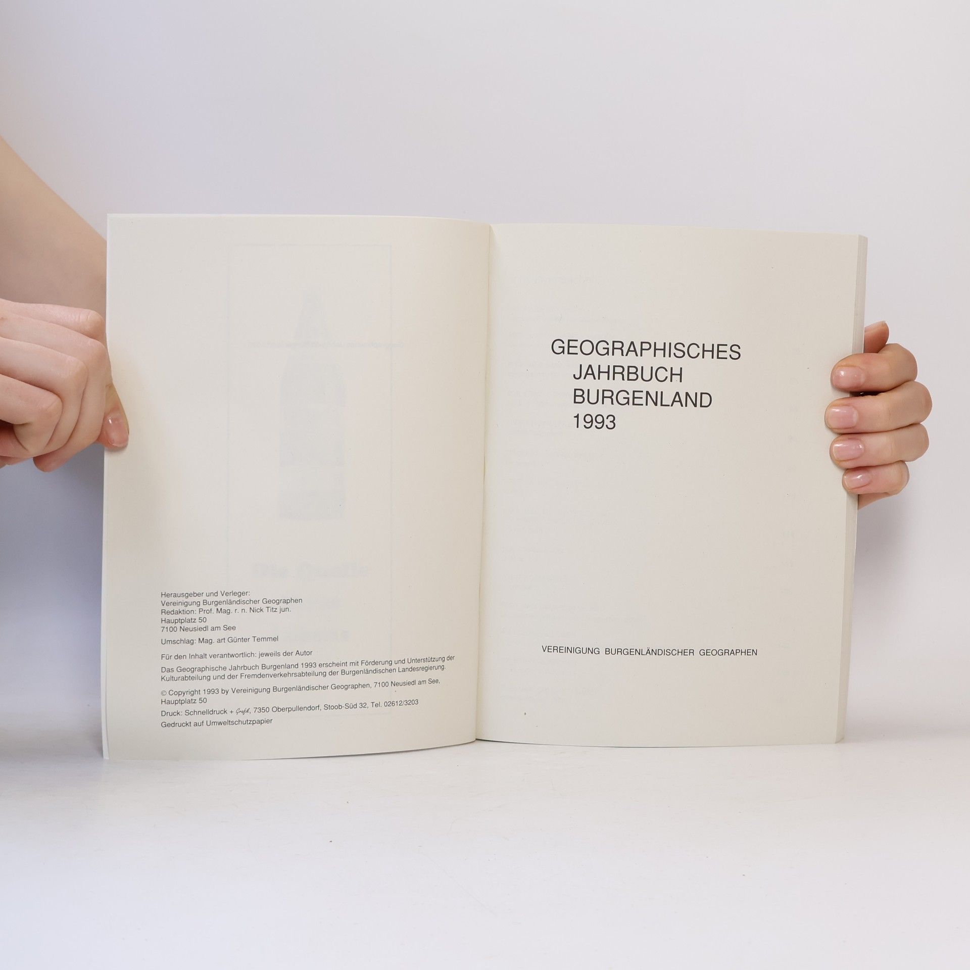 Various authors Geographisches Jahrbuch Burgenland