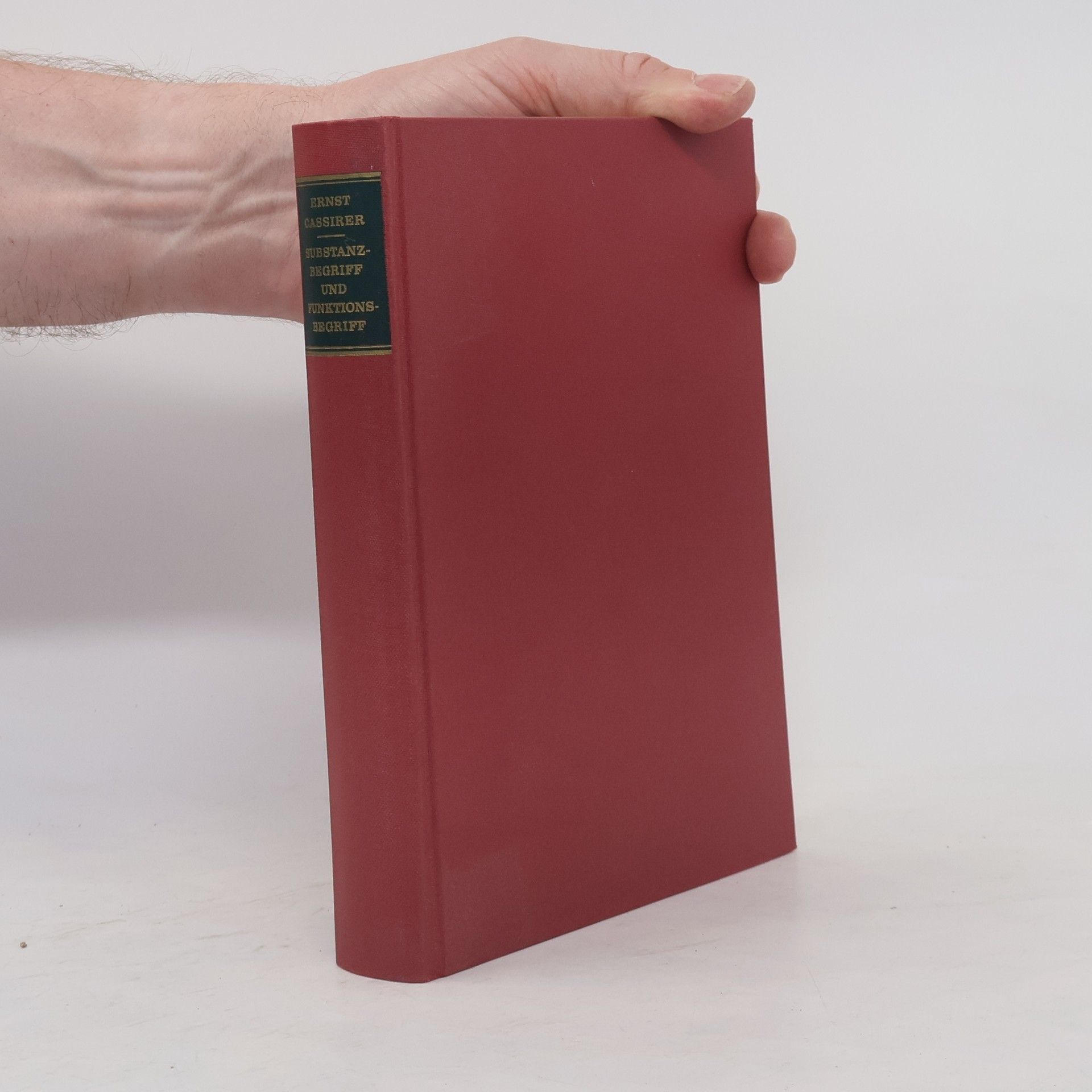 Ernst Cassirer Substanzbegriff und Funktionsbegriff
