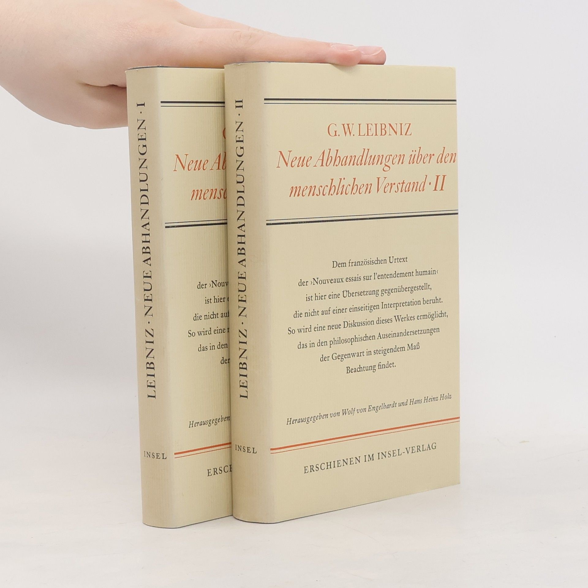 Gottfried Wilhelm Leibniz Neue Abhandlungen über den menschlichen Verstand I.- II.