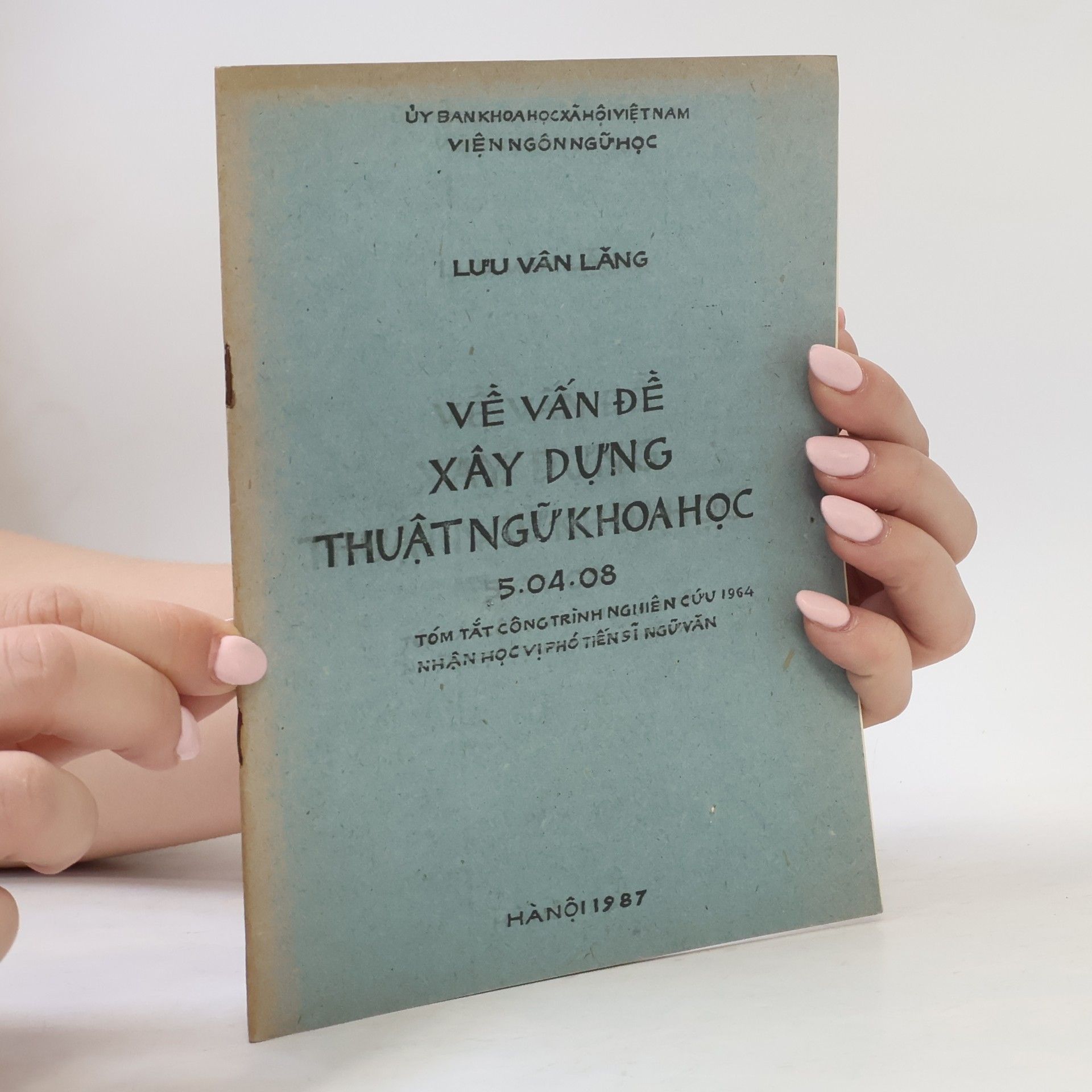 Lưu Vân Lăng Về vấn đề xây dựng thuật ngữ khoa học