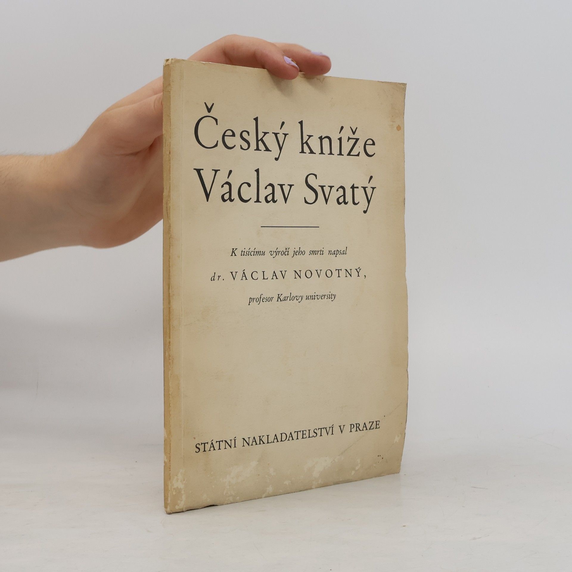 Václav Novotný Český kníže Václav Svatý. Život, památka,úcta