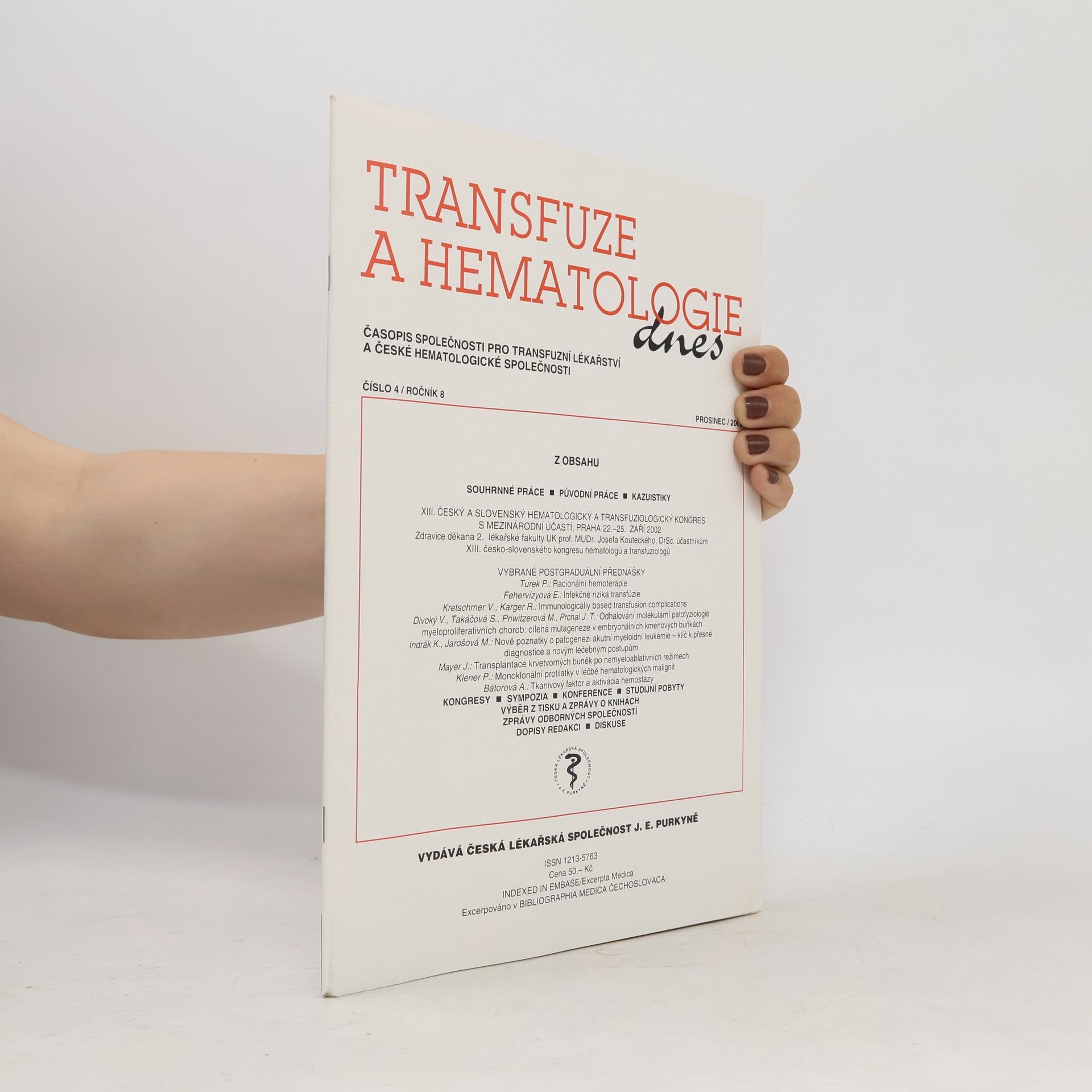 AA.VV. Transfuze a hematologie 4. 8/2002