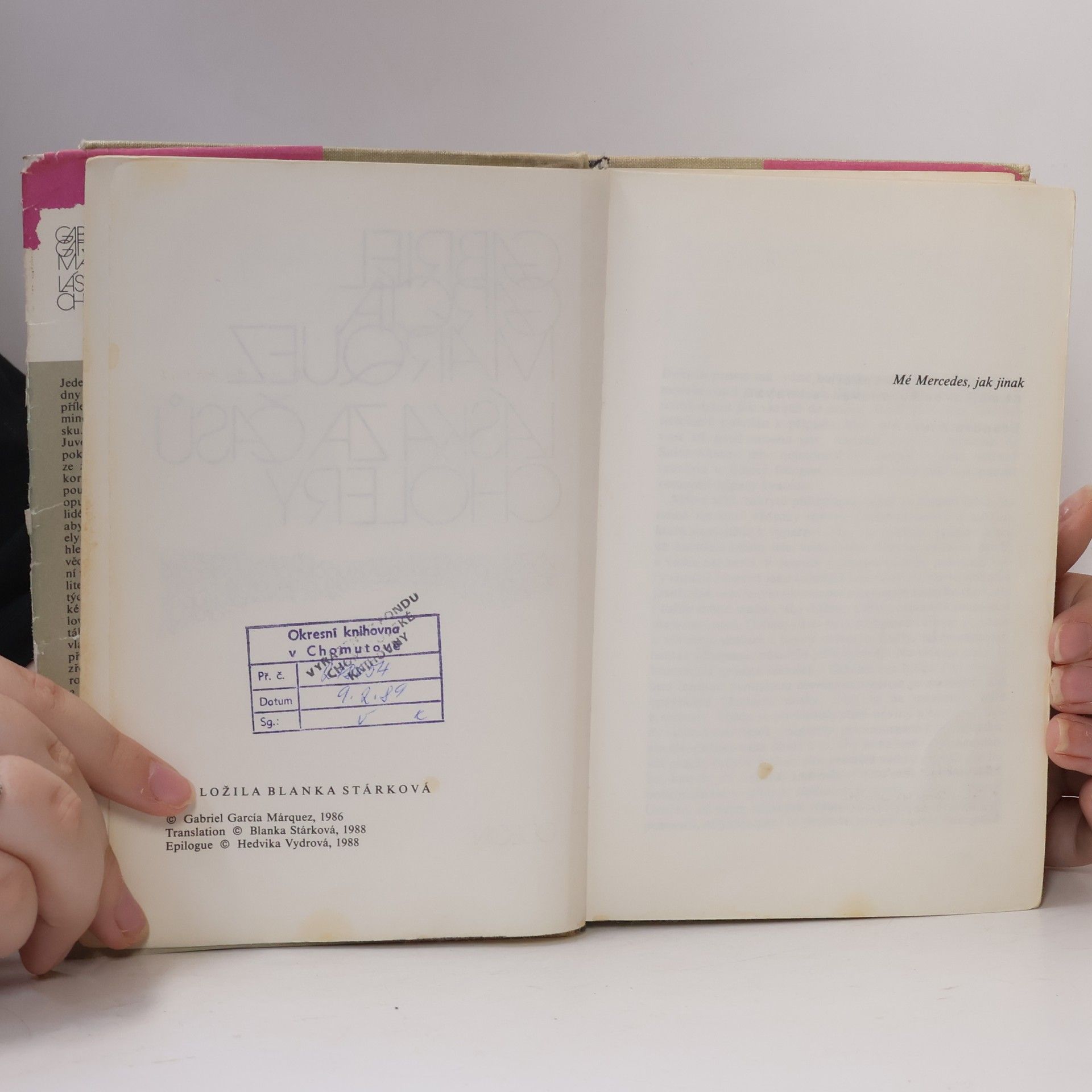 Gabriel García Márquez Láska za časů cholery