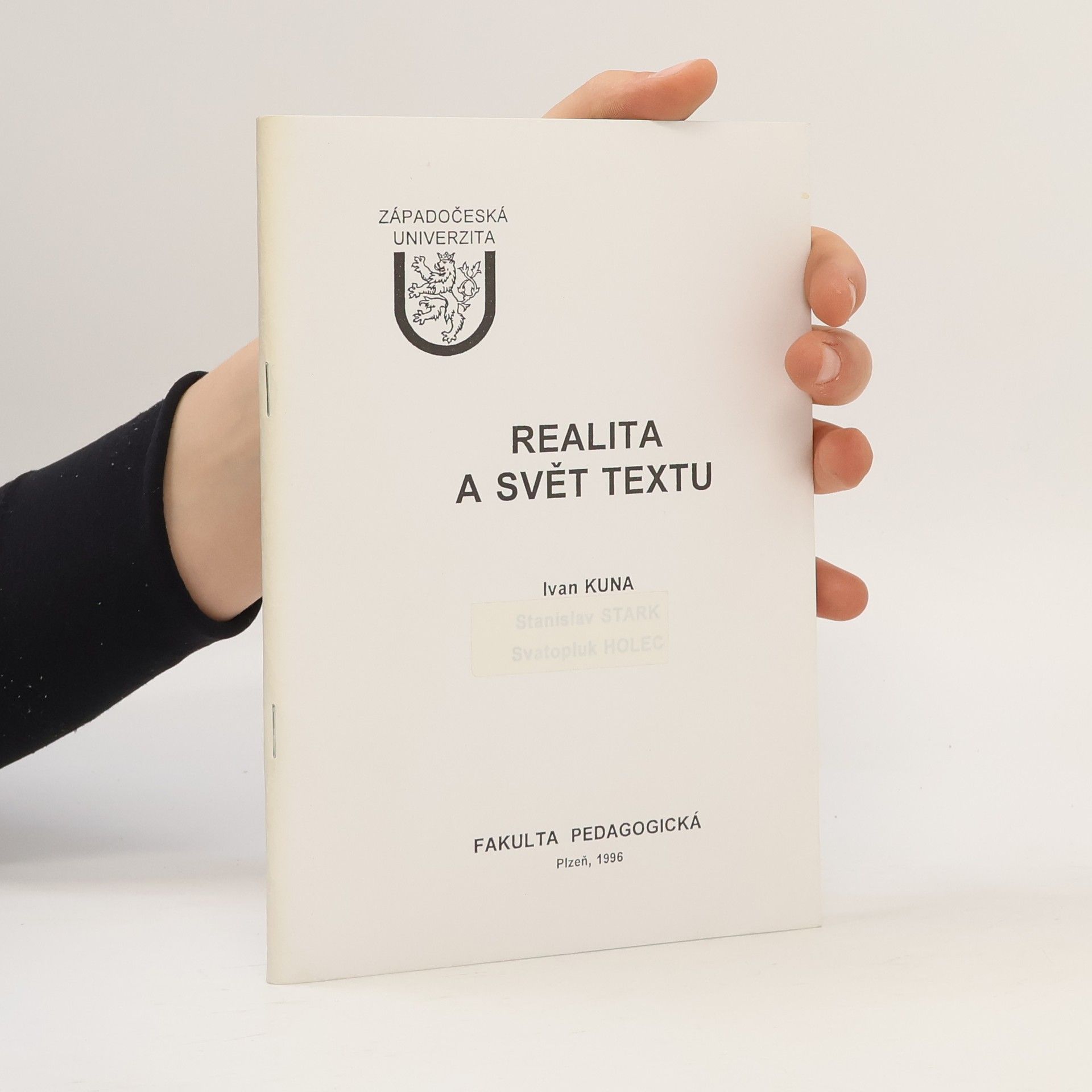 Ivan Kuna Realita a svět textu