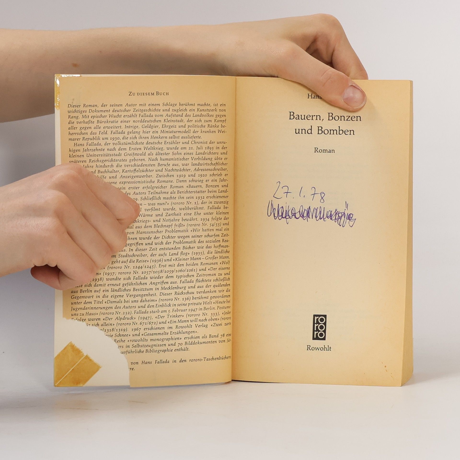 Hans Fallada Bauern, Bonzen und Bomben
