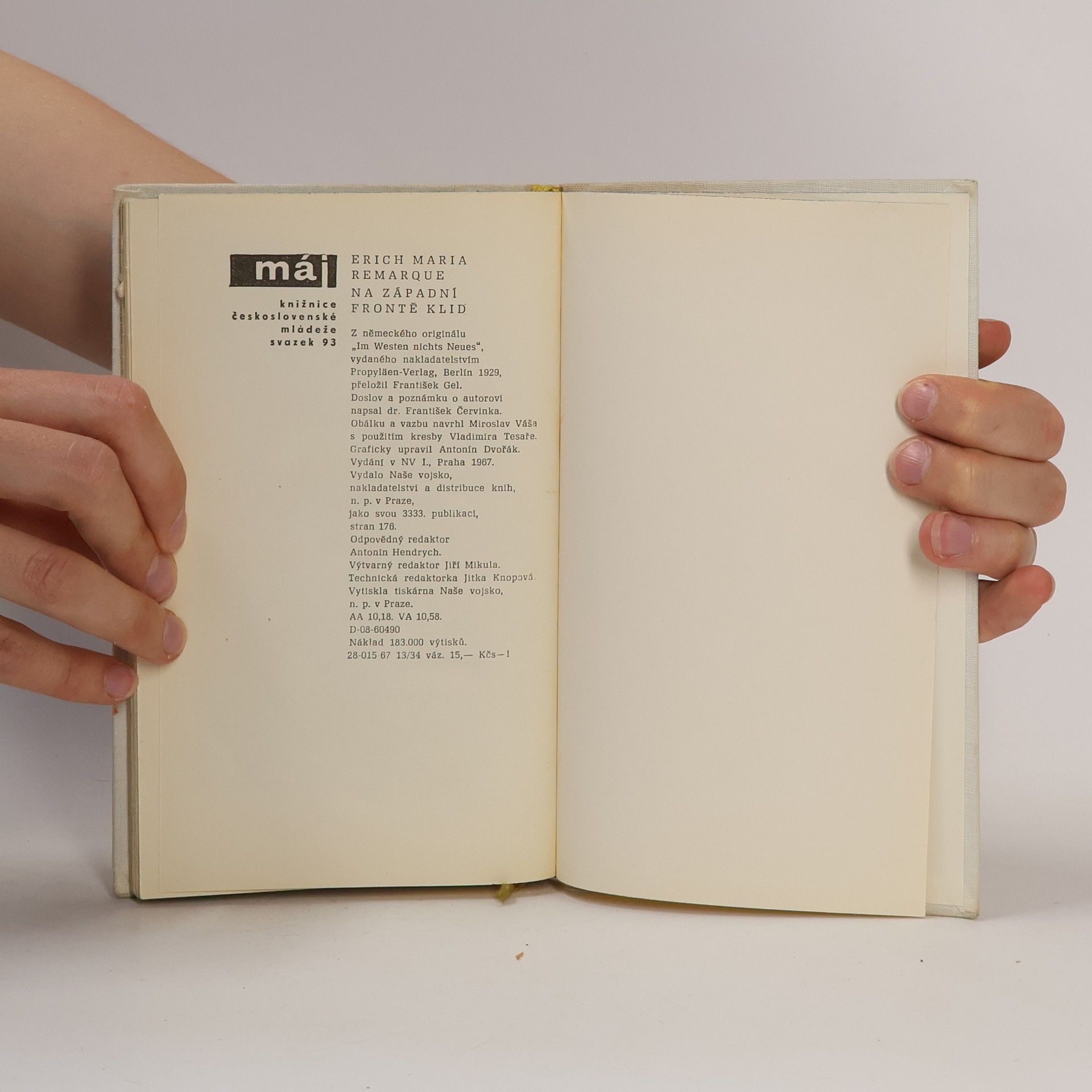 Erich Maria Remarque Na západní frontě klid