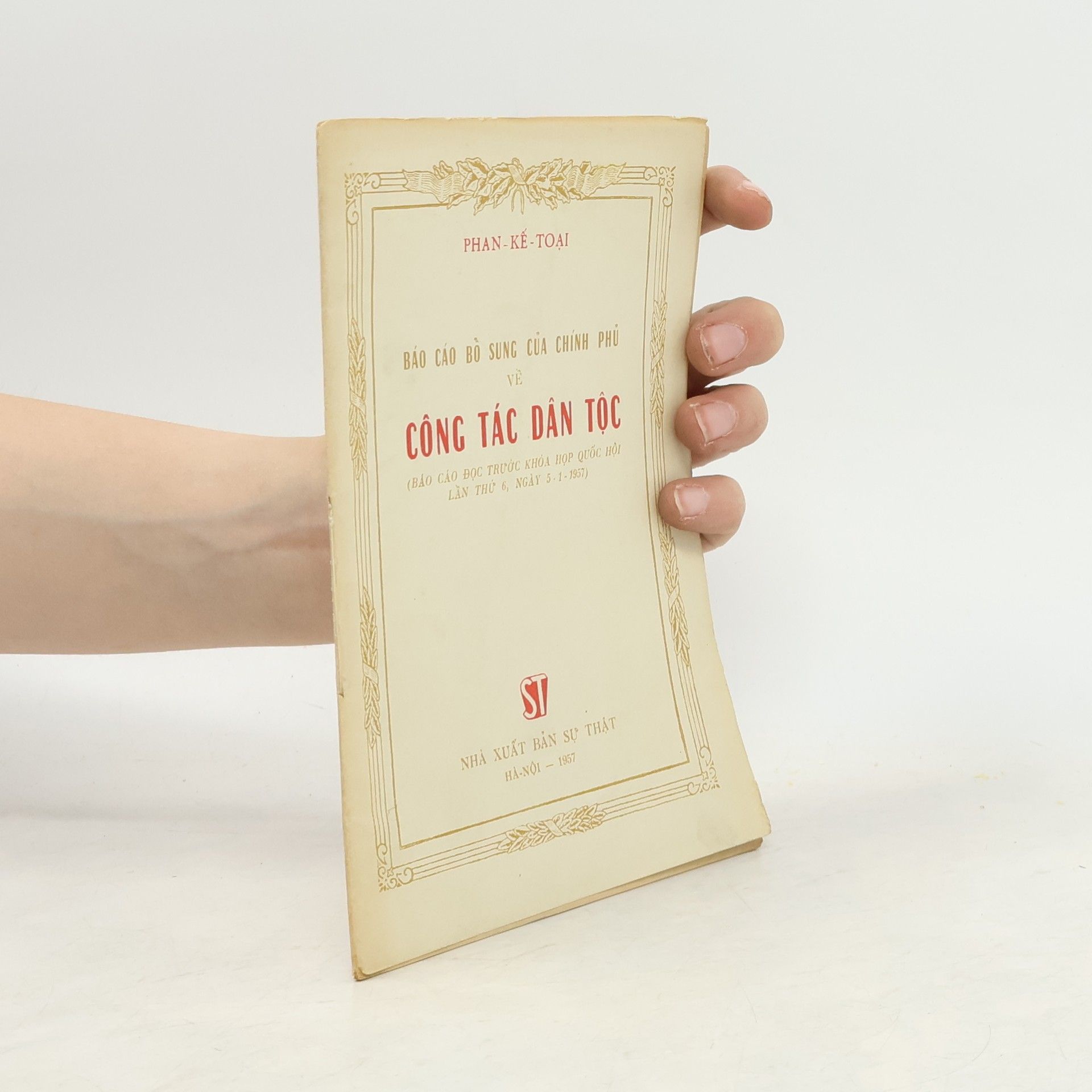 Phan Kế Toại  Báo cáo bổ sung của Chính phủ về công tác dân tộc