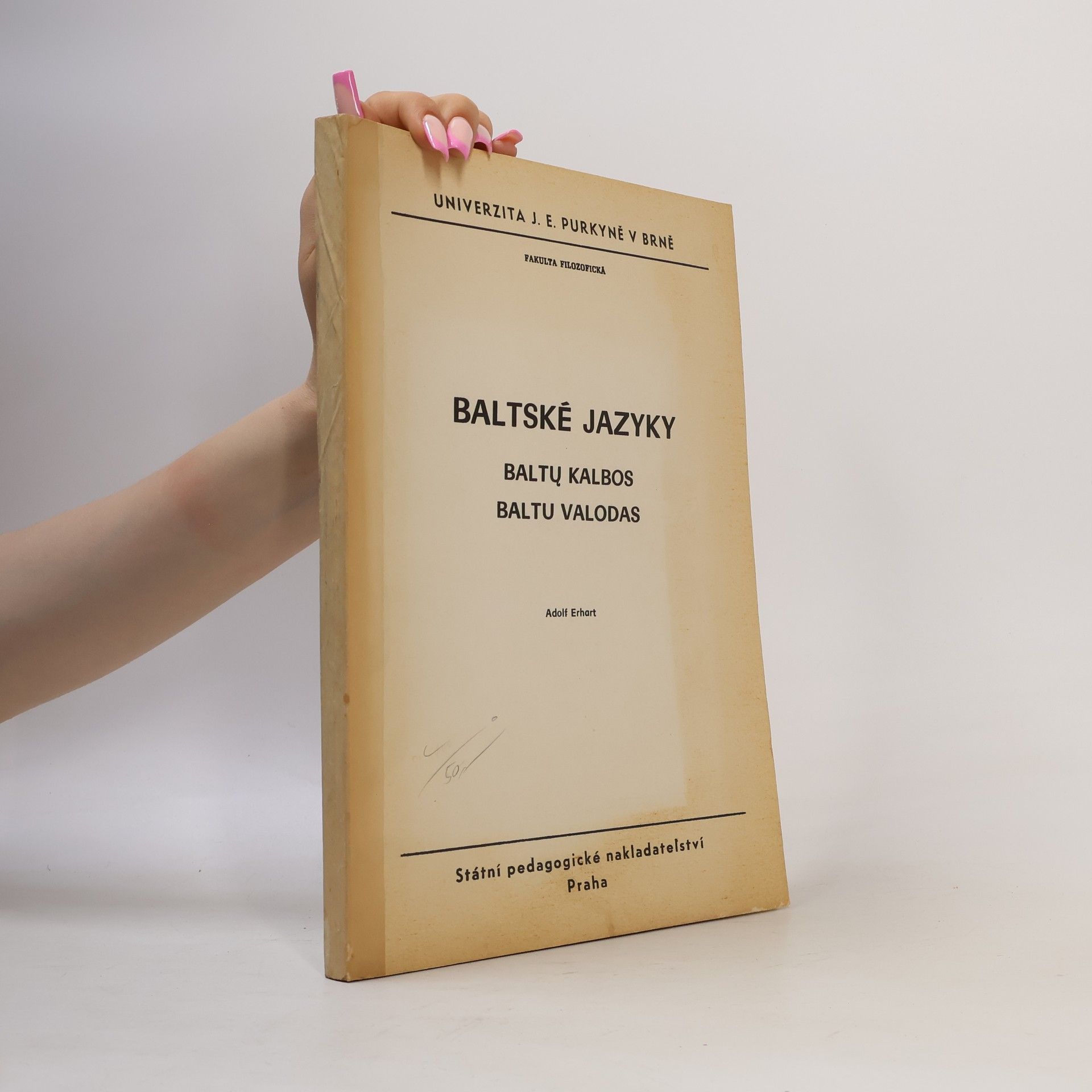 Adolf Erhart Baltské jazyky = Baltų kalbos = Baltu valodas