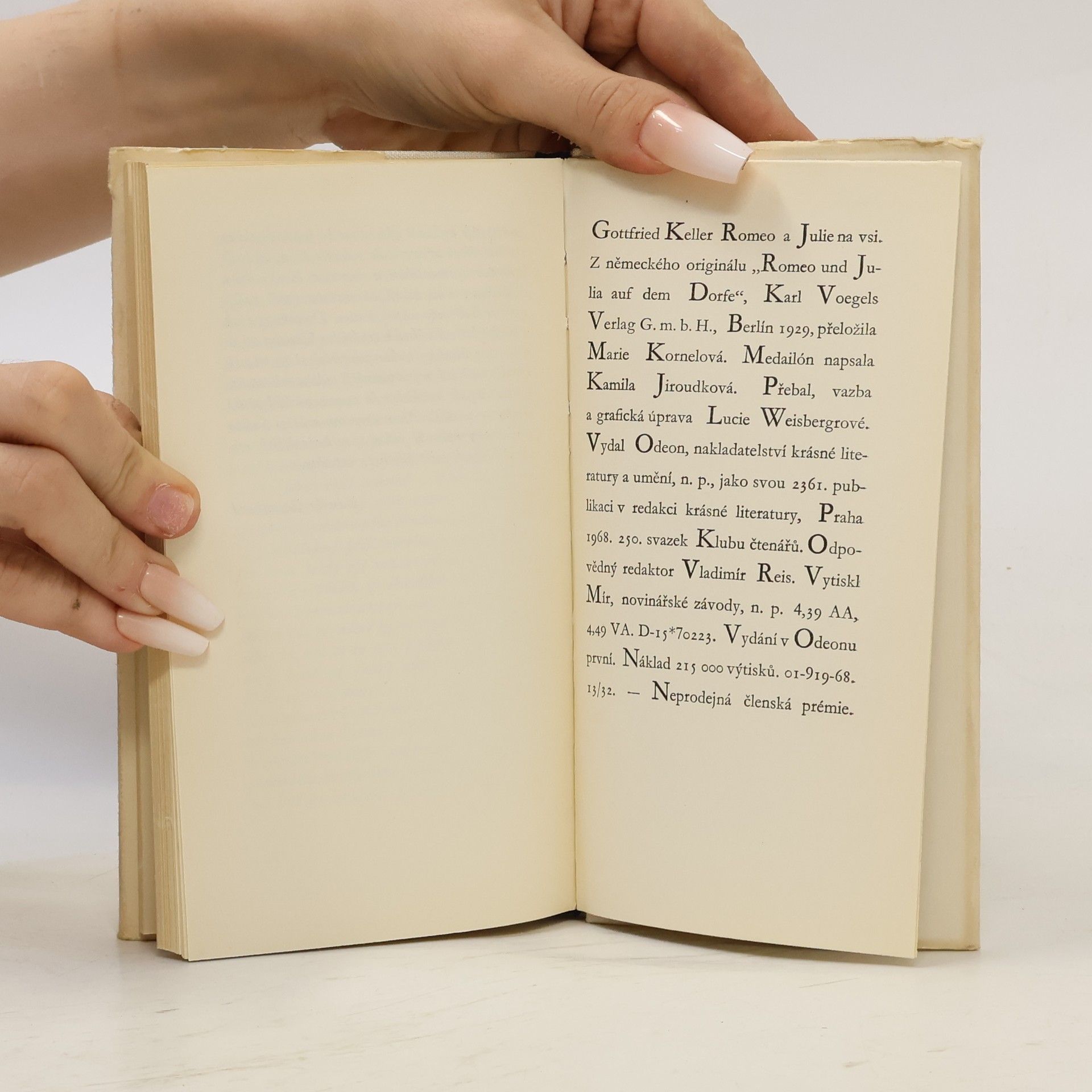 Gottfried Keller Romeo a Julie na vsi