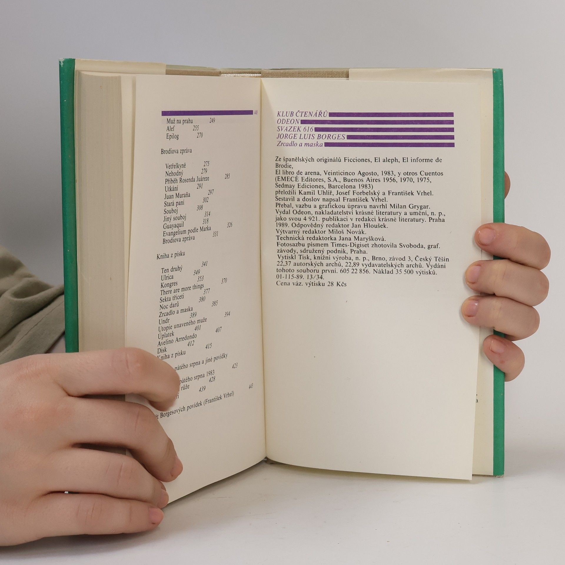 Jorge Luis Borges Zrcadlo a maska