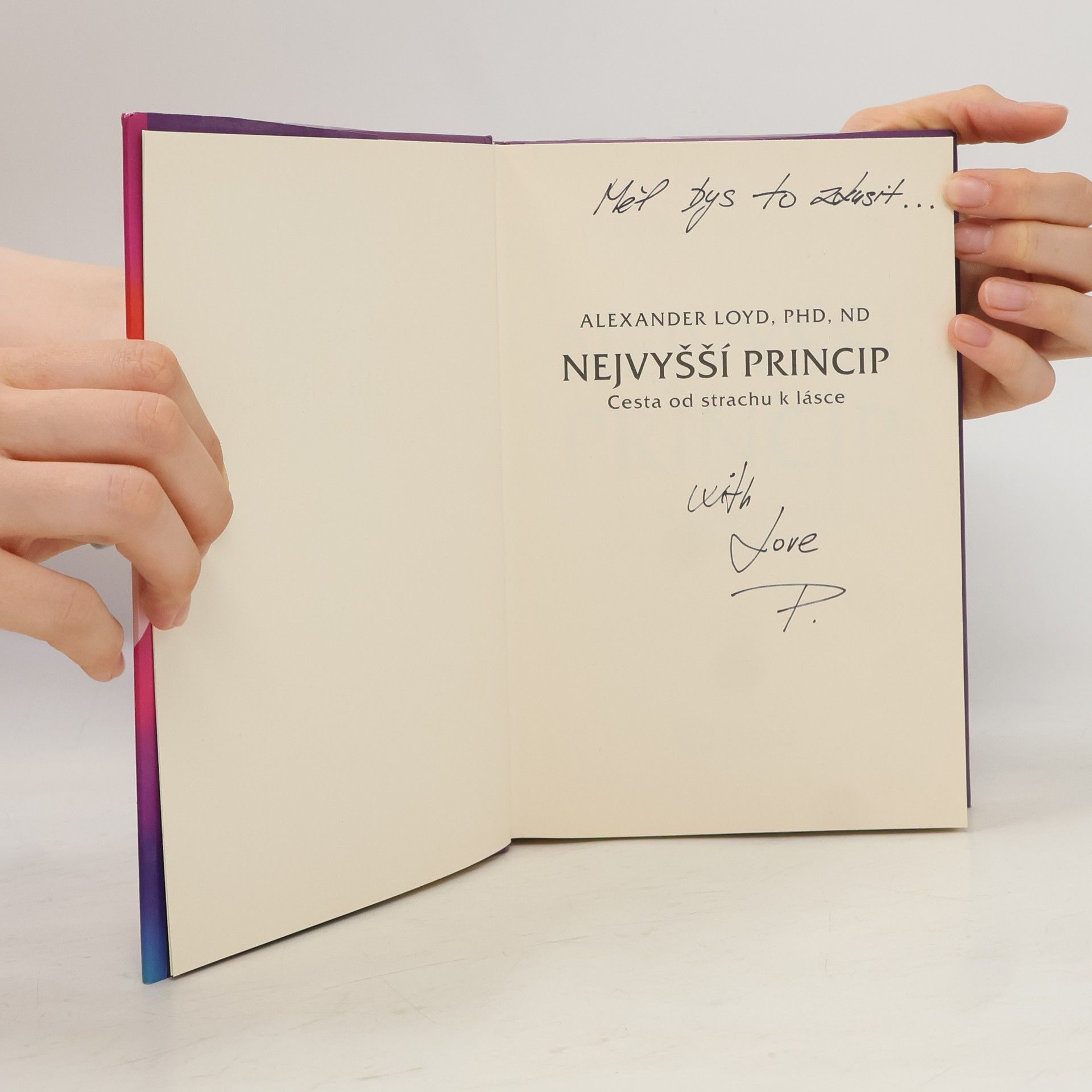 Alexander Loyd Nejvyšší princip. Cesta od strachu k lásce