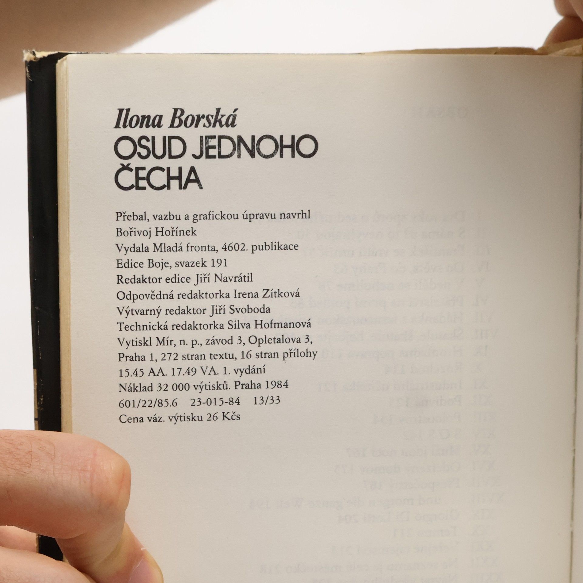 Ilona Borská Osud jednoho Čecha