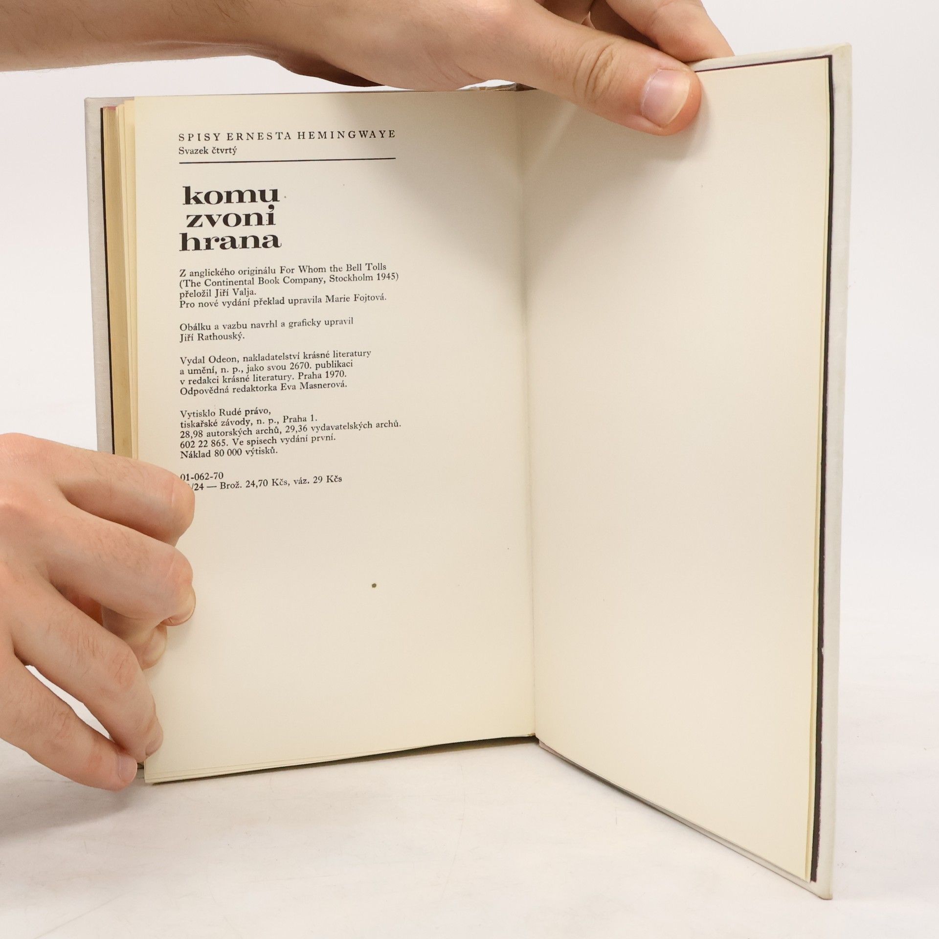 Ernest Hemingway Komu zvoní hrana