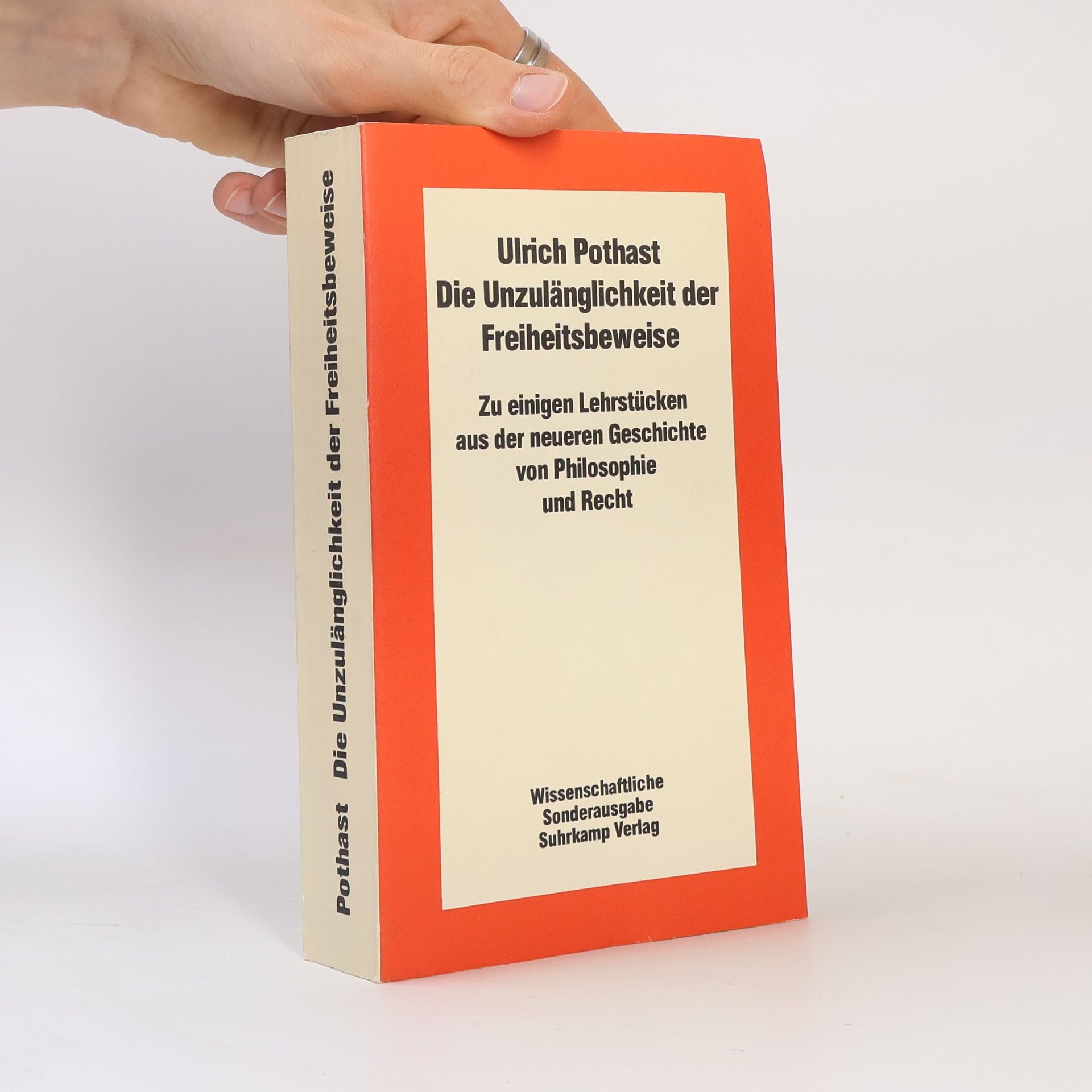 Ulrich Pothast Die Unzulänglichkeit der Freiheitsbeweise