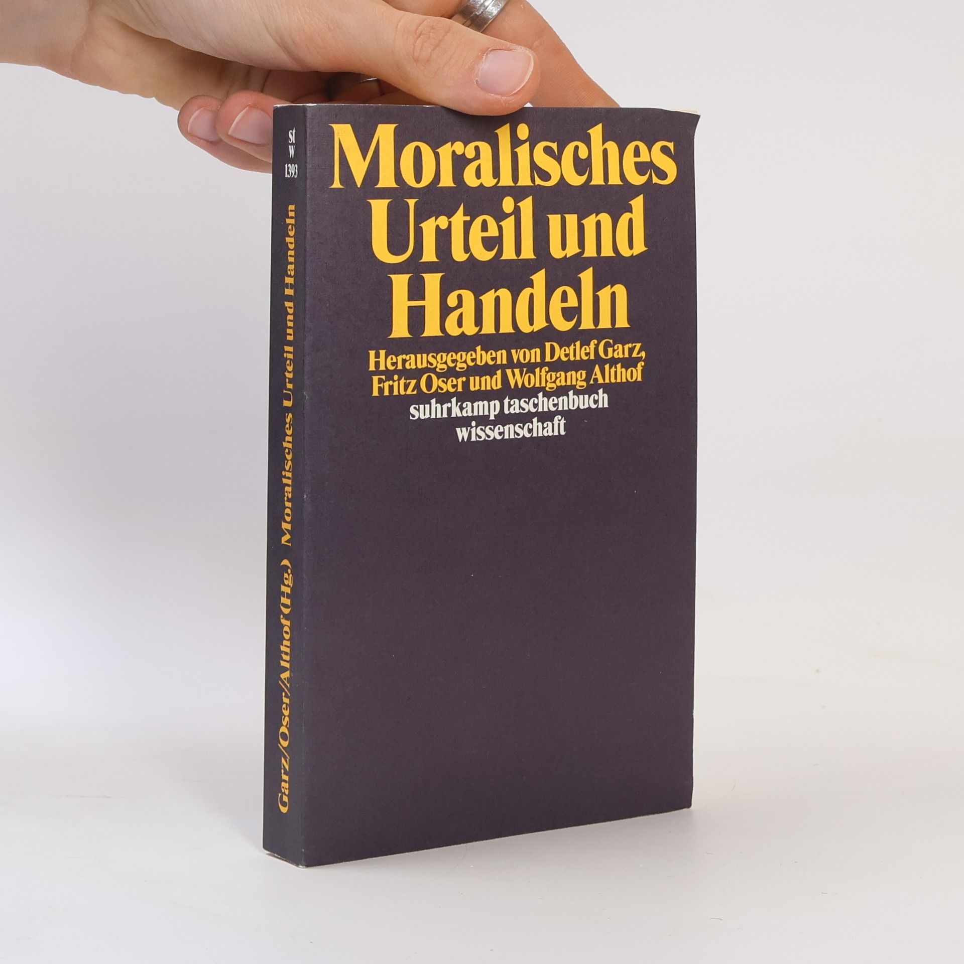 Wolfgang Althof Suhrkamp Taschenbuch Wissenschaft - 1393: Moralisches Urteil und Handeln