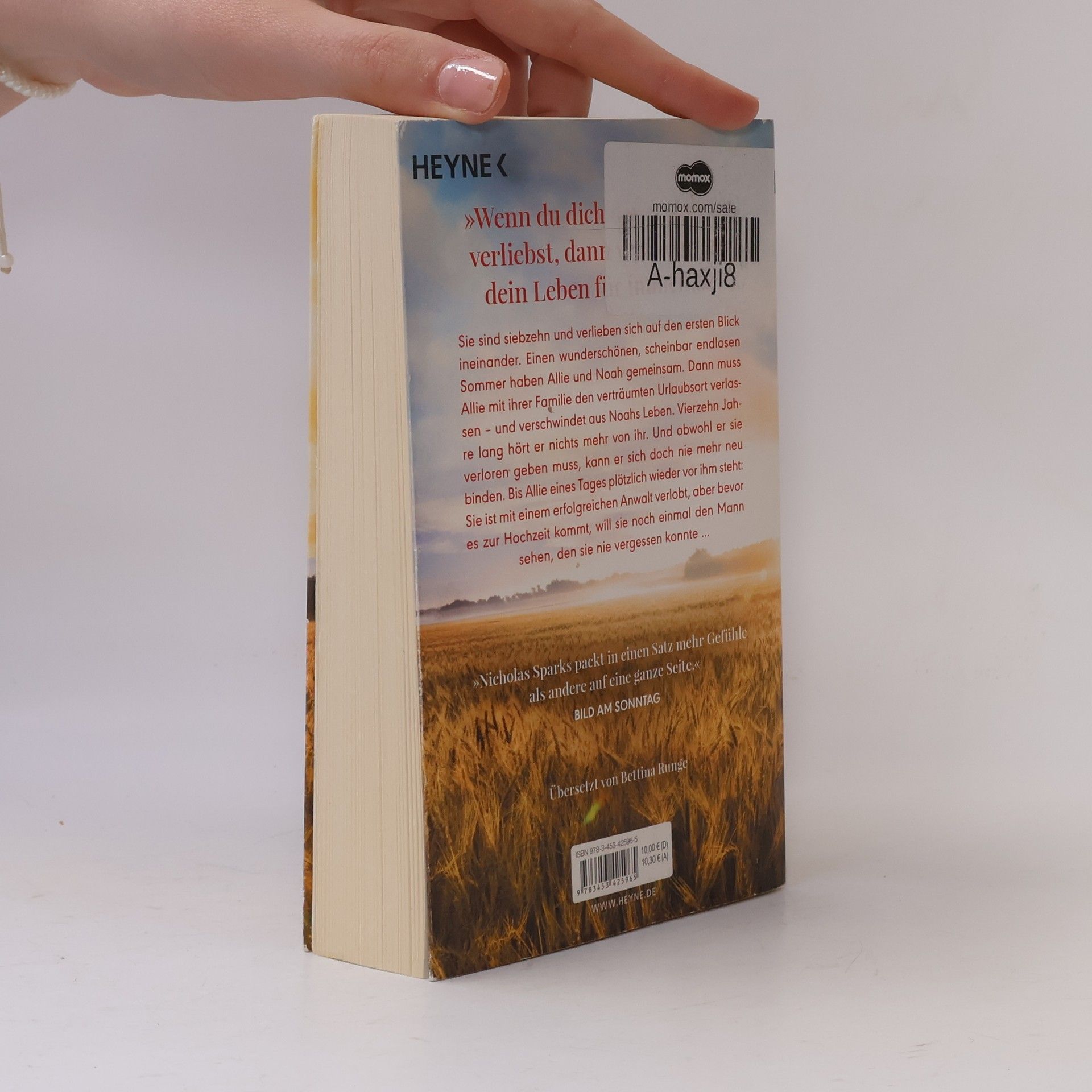 Nicholas Sparks Wie ein einziger Tag