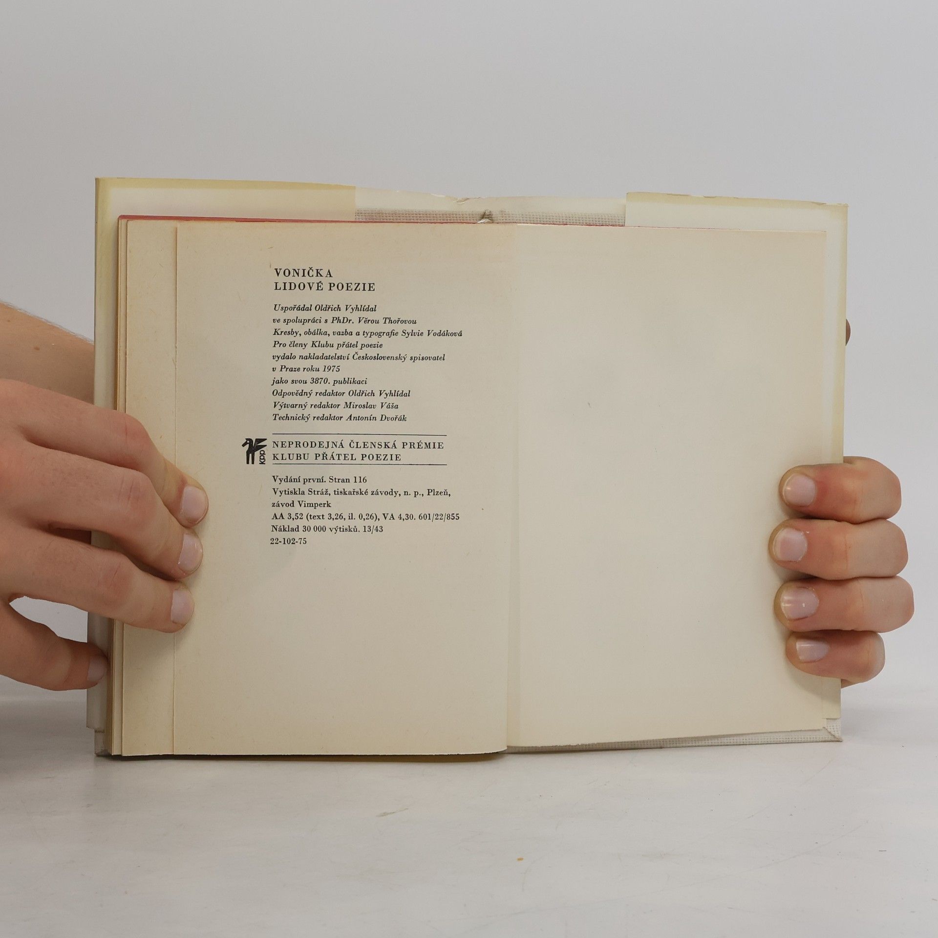 Oldřich Vyhlídal Vonička lidové poezie