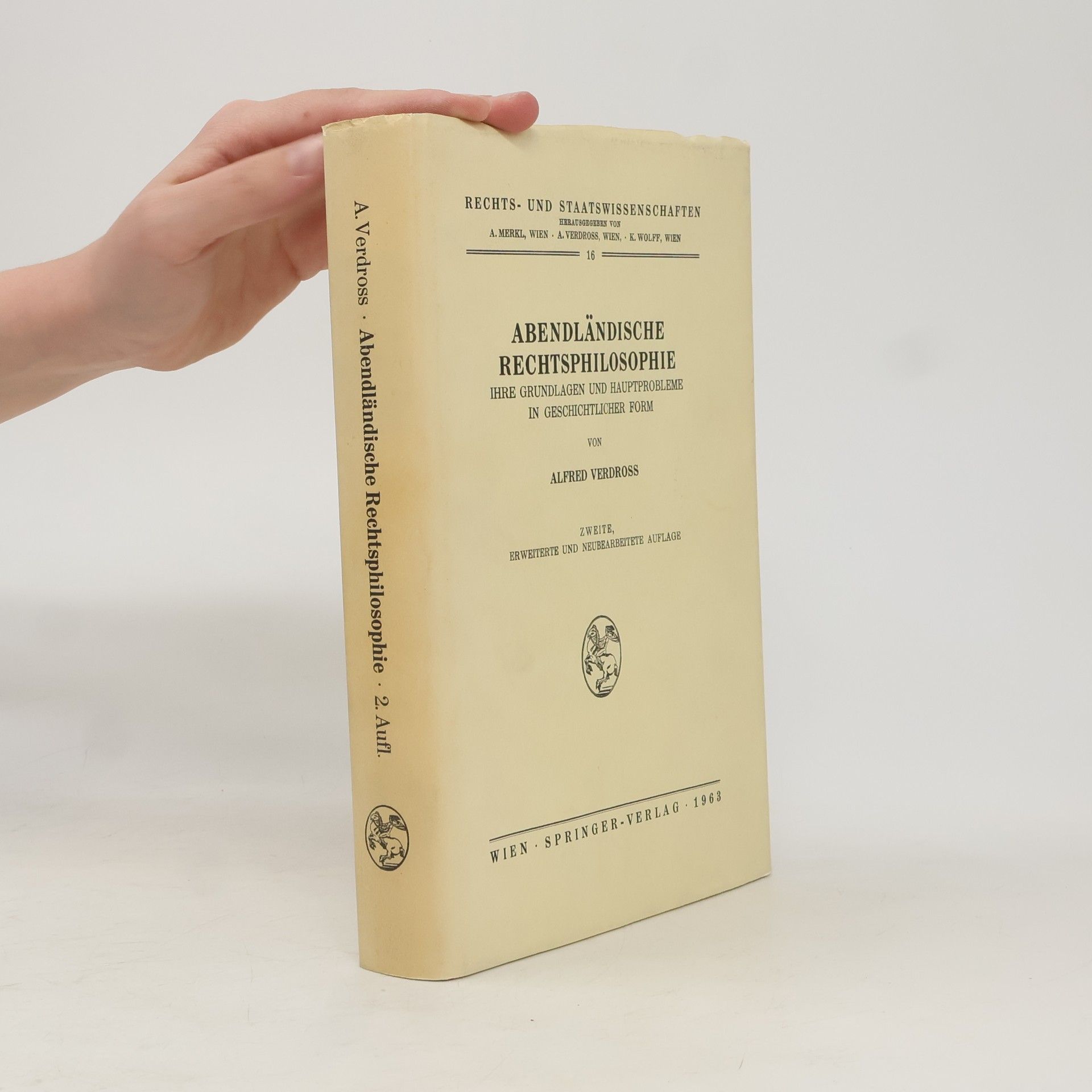Alfred Verdross Abendländische Rechtsphilosophie
