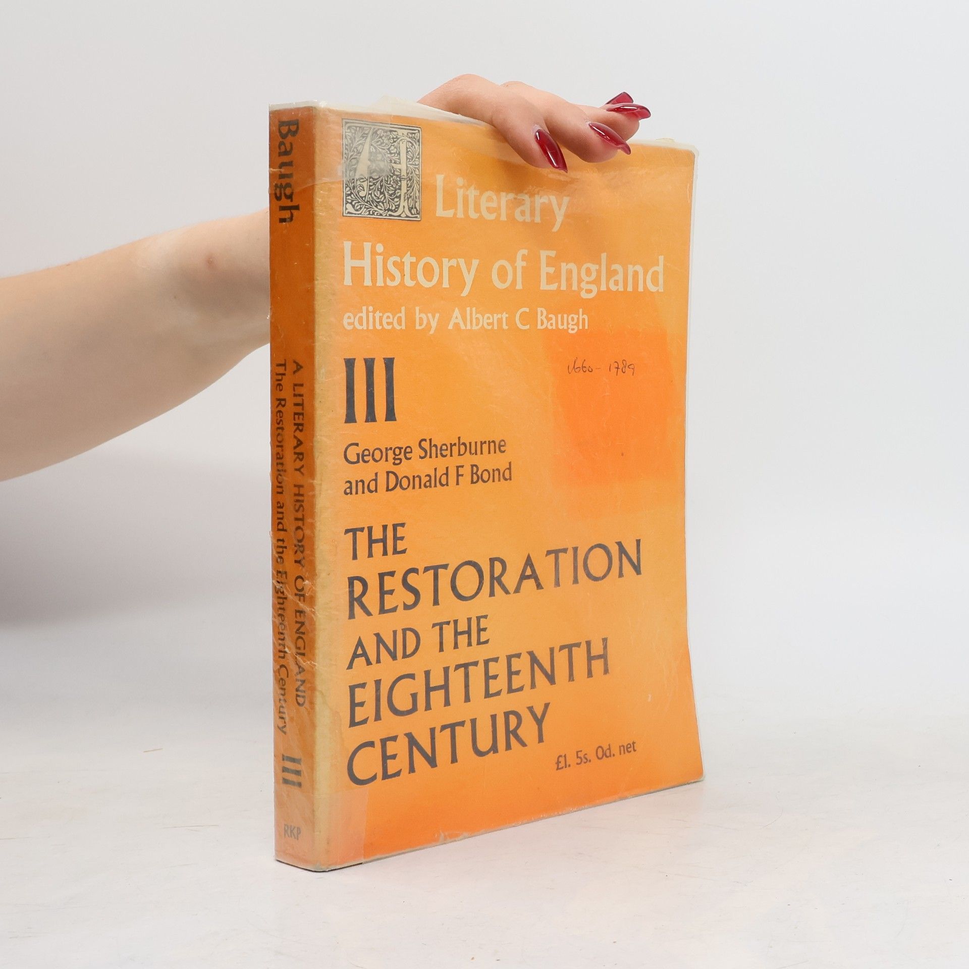 Donald F. Bond Literary History of England