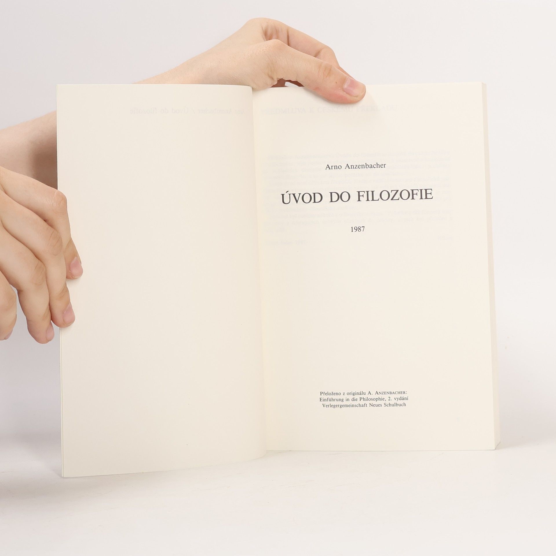Arno Anzenbacher Úvod do filozofie