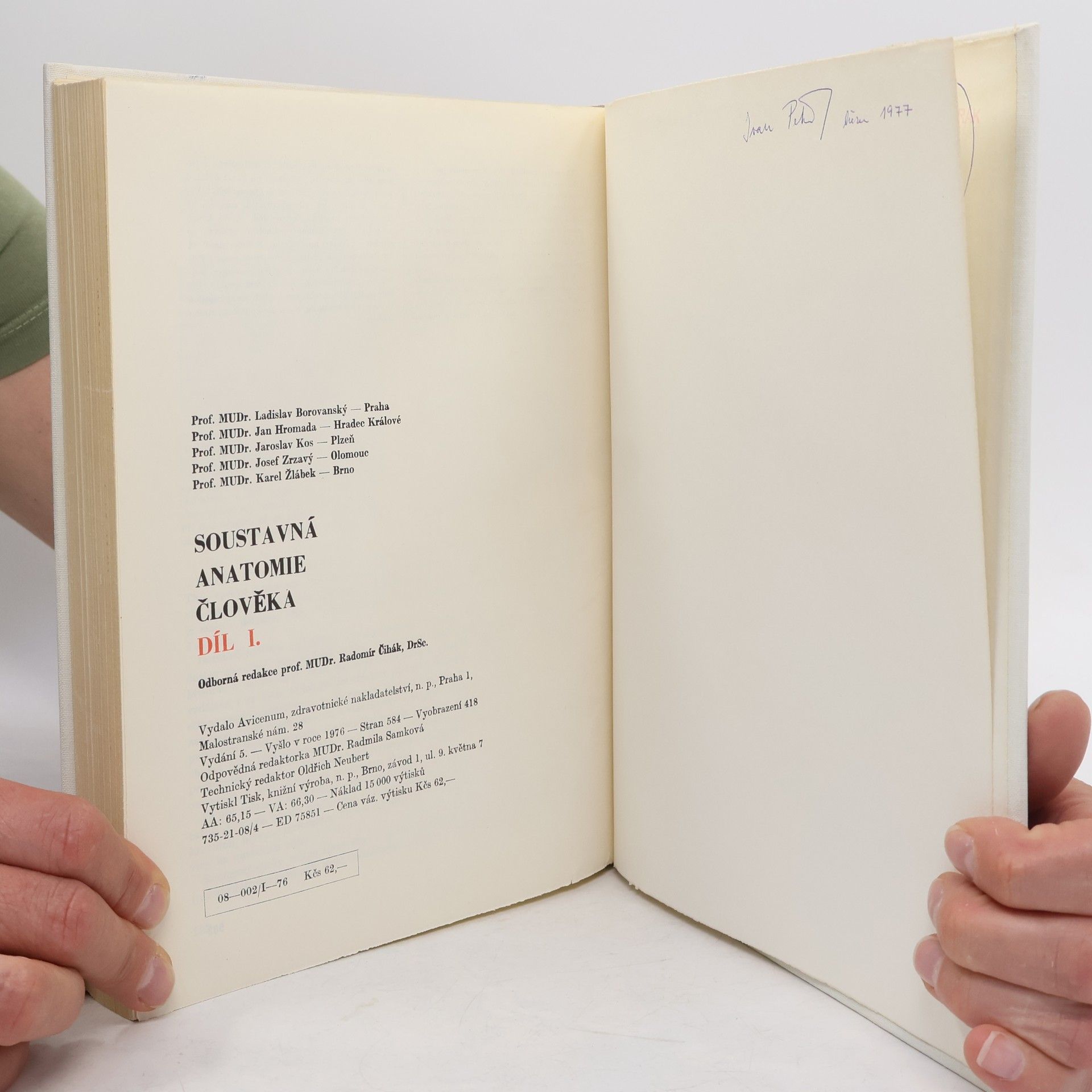 Ladislav Borovanský Soustavná anatomie člověka I