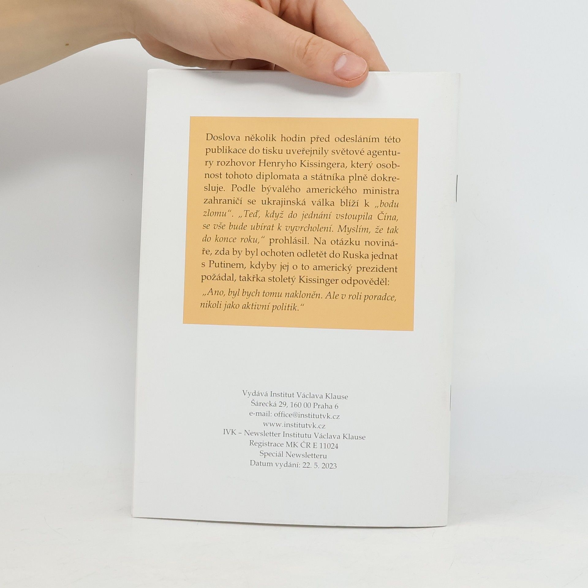 Autores varios Henry Kissinger: 100 let a dnešek