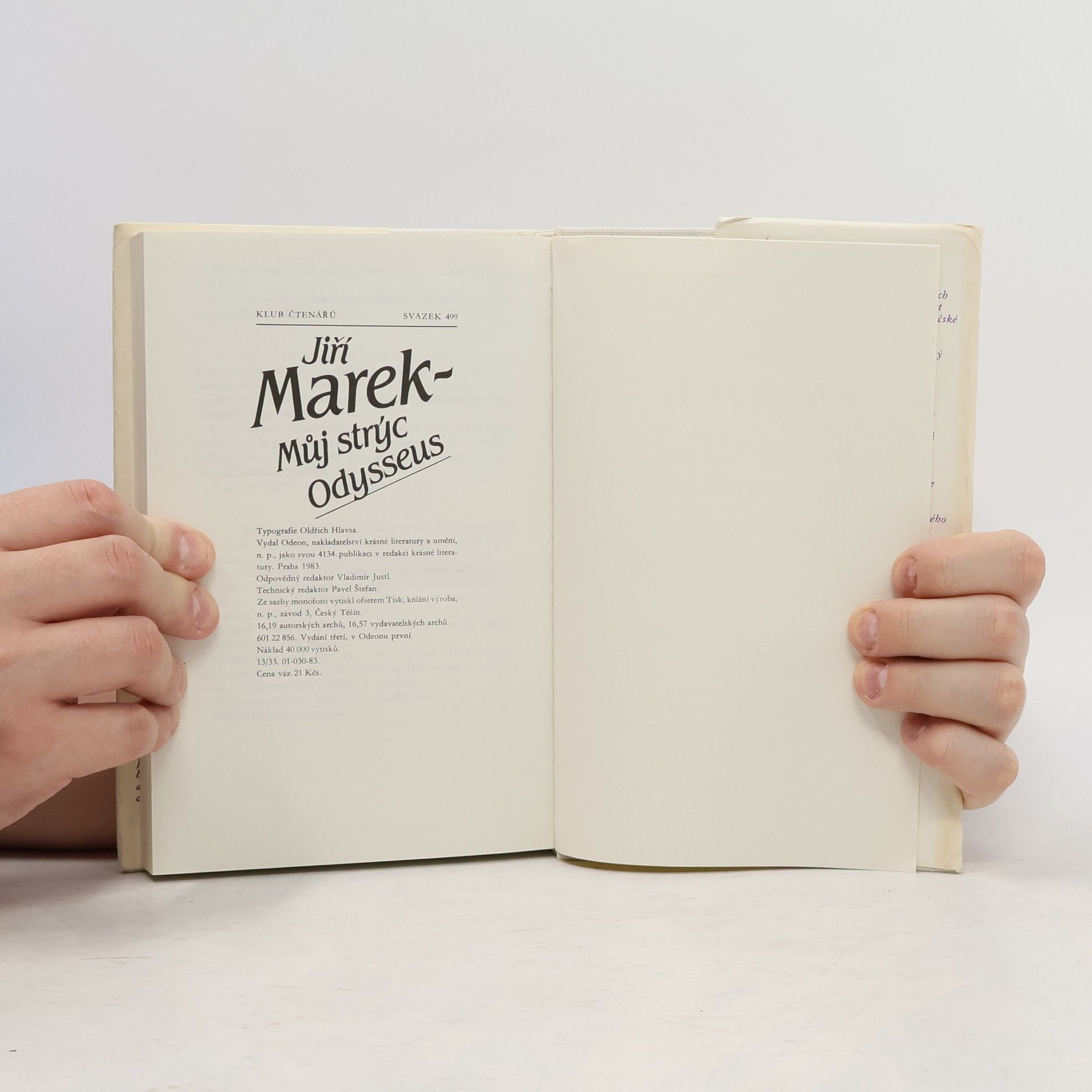 Jiří Marek Můj strýc Odysseus