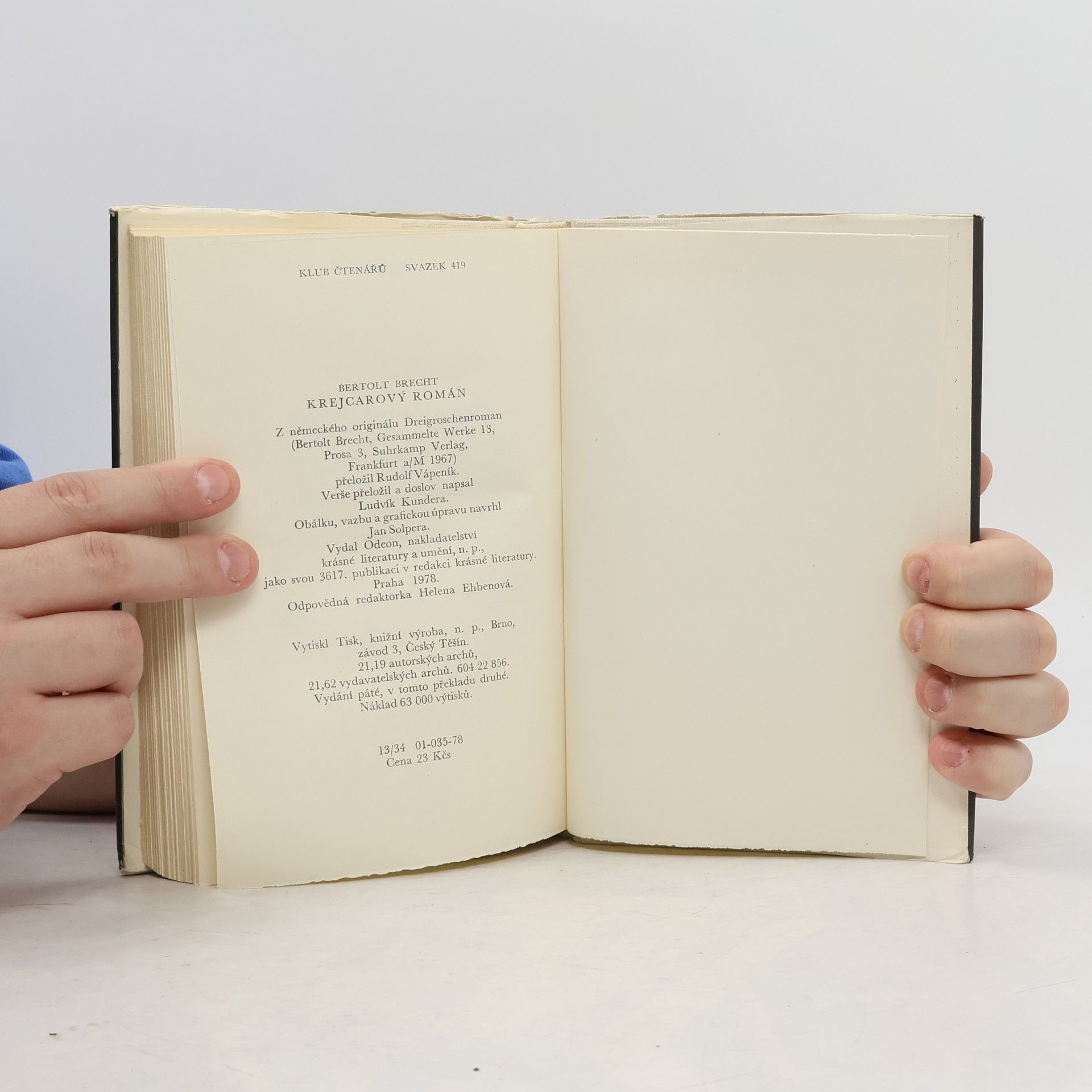 Bertolt Brecht Krejcarový román