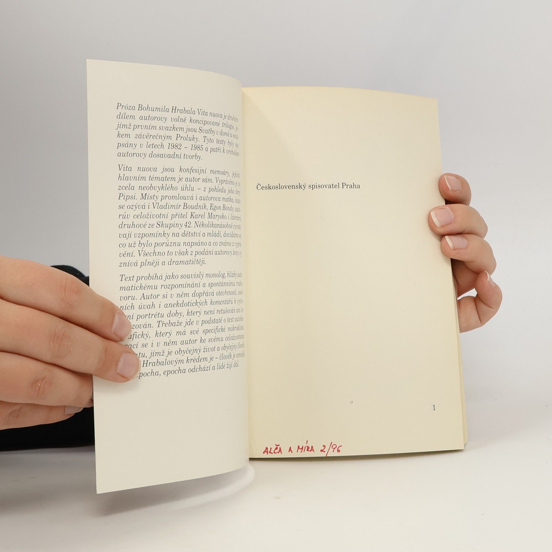 Bohumil Hrabal Vita nuova : Kartinky : 2. díl trilogie
