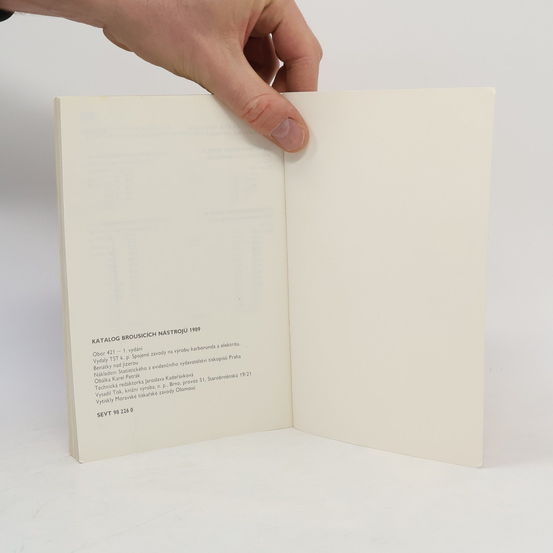 Various authors Katalog brousicích nástrojů 1989. Odbor 421