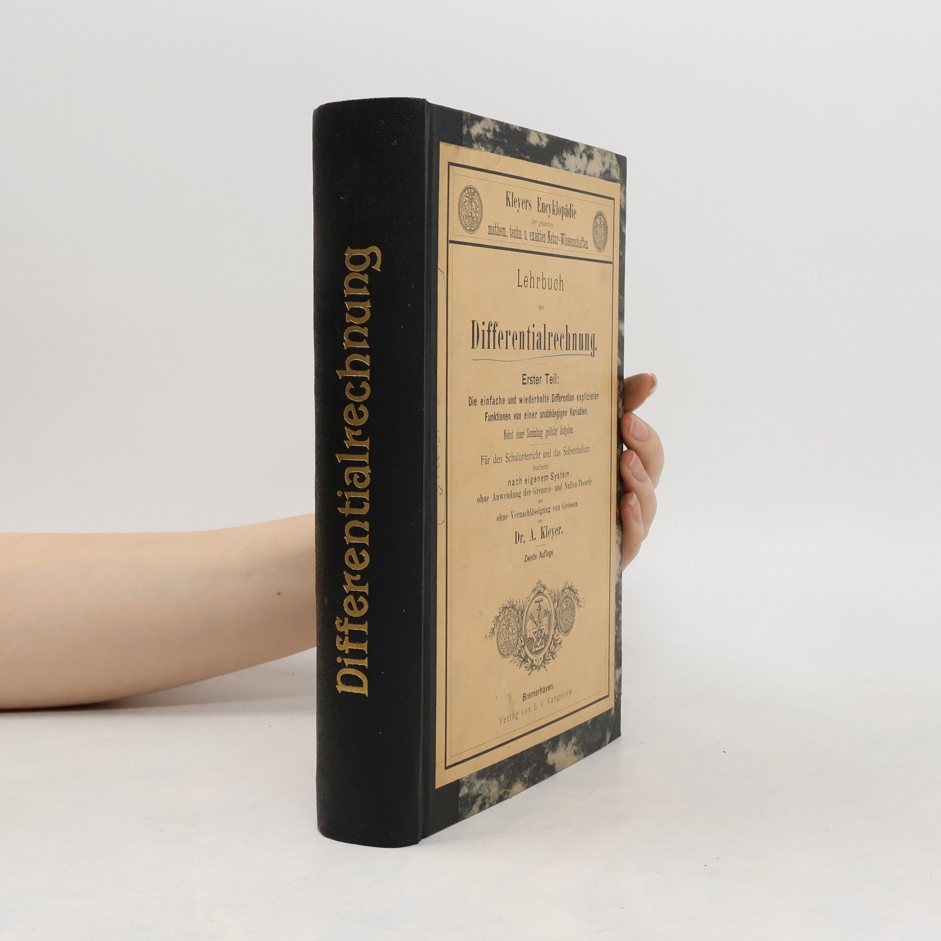 Adolph Kleyer Lehrbuch der Differentialrechnung 1