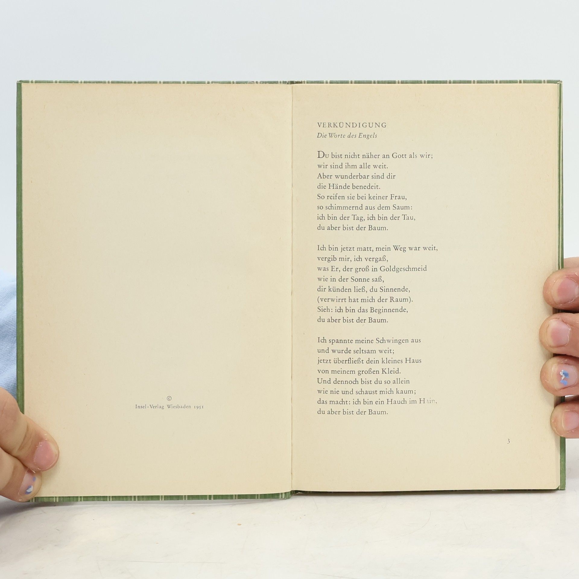 Rainer Maria Rilke Der ausgewählten Gedichte erster Teil