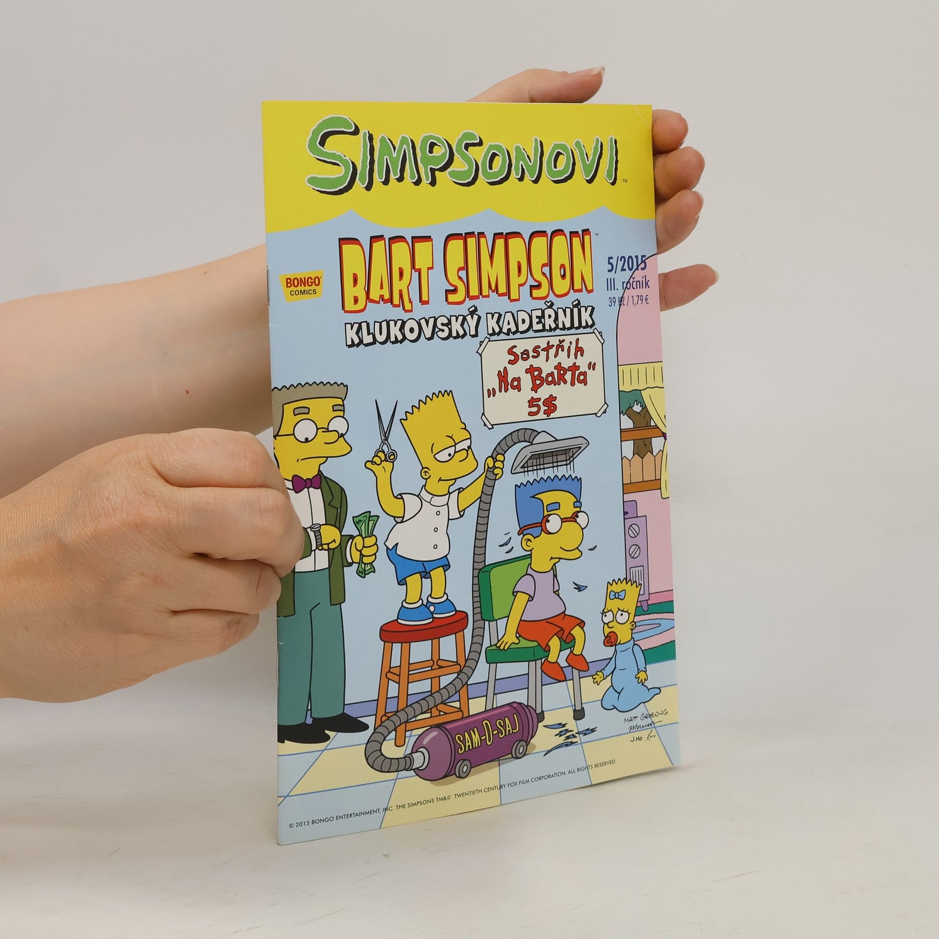 Matt Groening Simpsonovi. Bart Simpson 5/2015. Klukovský kadeřník