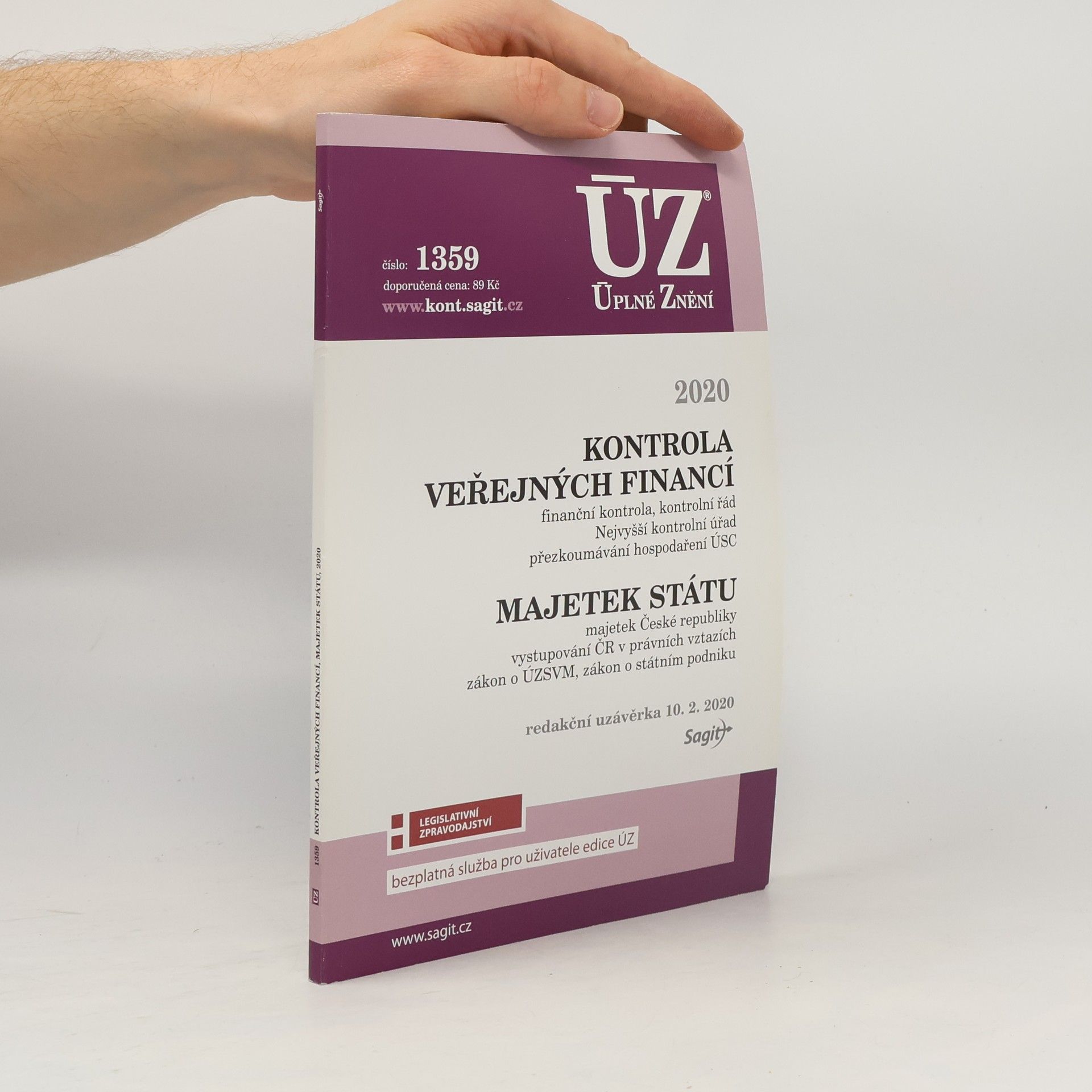 Sagit ÚZ 1359 Kontrola veřejných financí