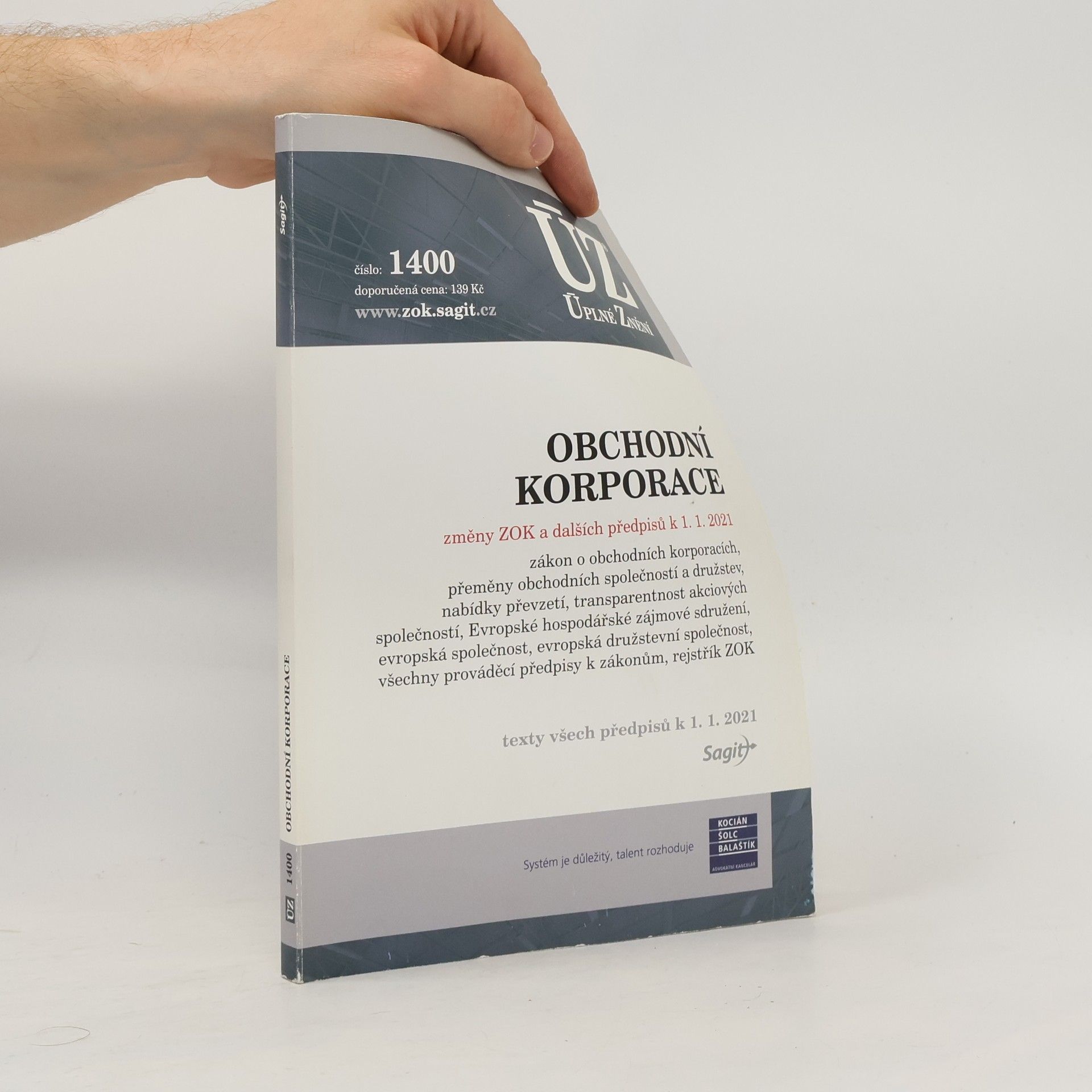 Autorenkollektiv ÚZ č. 1400 : Obchodní korporace