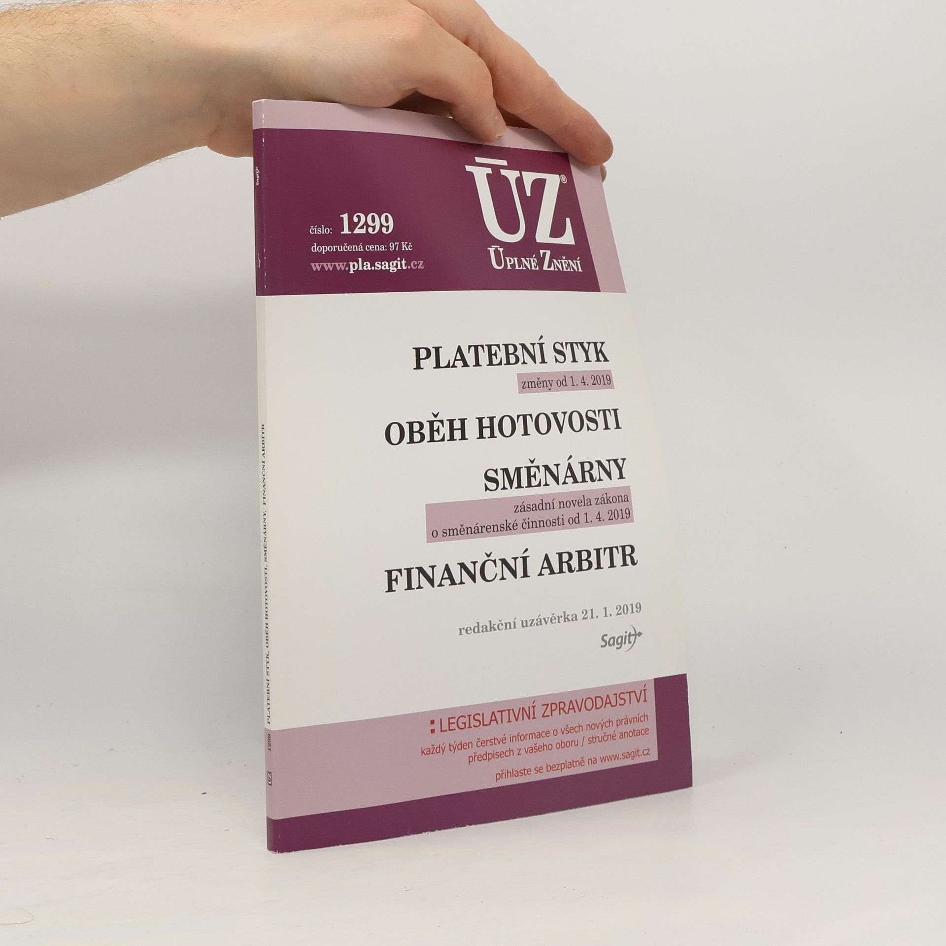 Autorenkollektiv Platební styk ; Oběh hotovosti ; Směnárny ; Finanční arbitr [ÚZ 2019 č.1299]