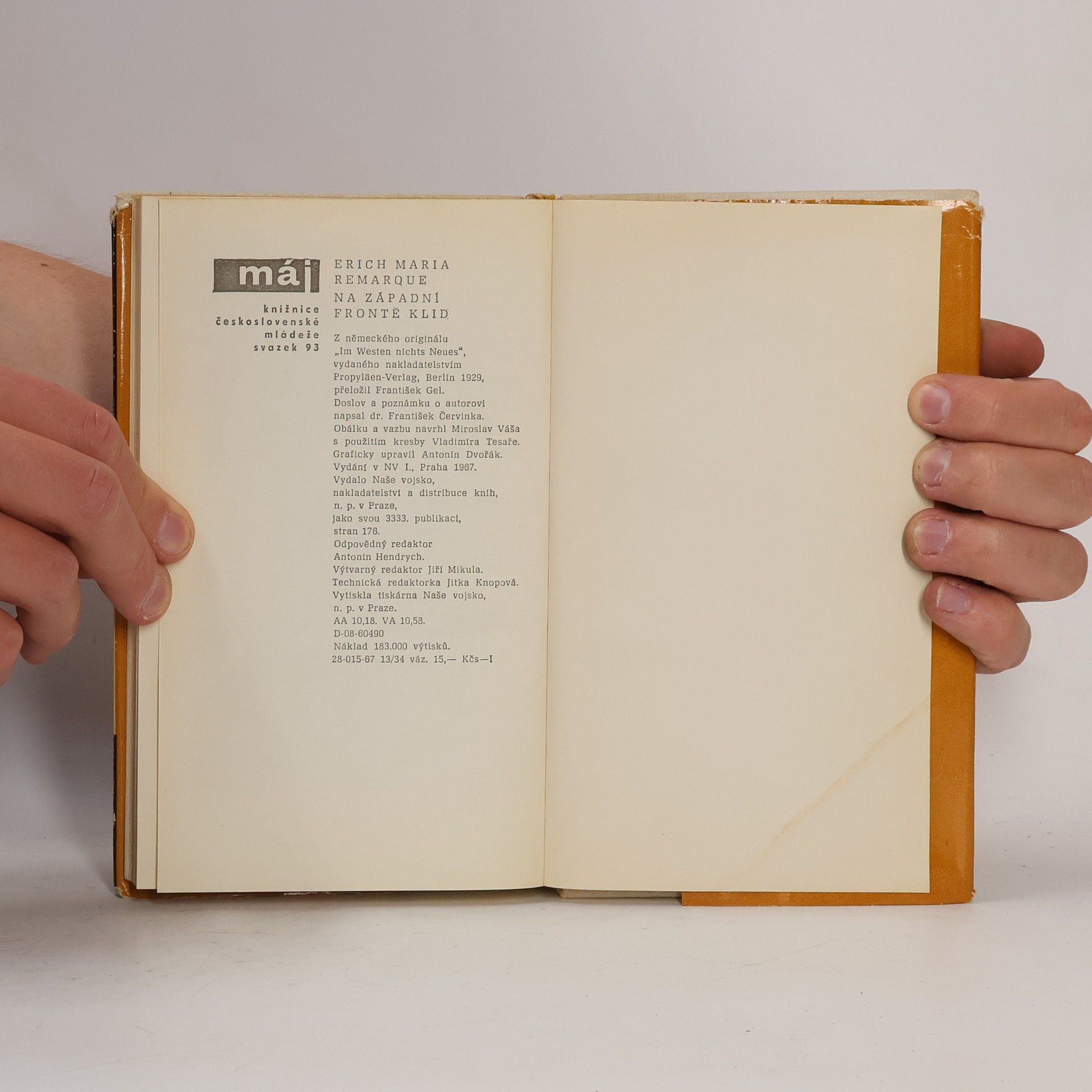 Erich Maria Remarque Na západní frontě klid