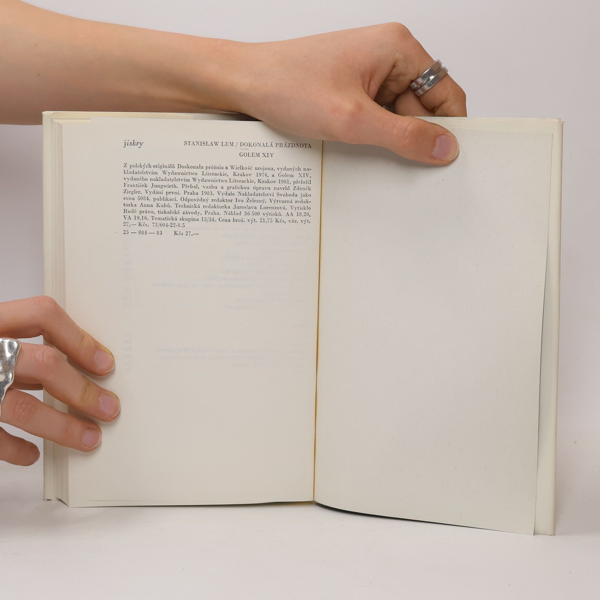 Stanisław Lem Dokonalá prázdnota. Golem XIV.