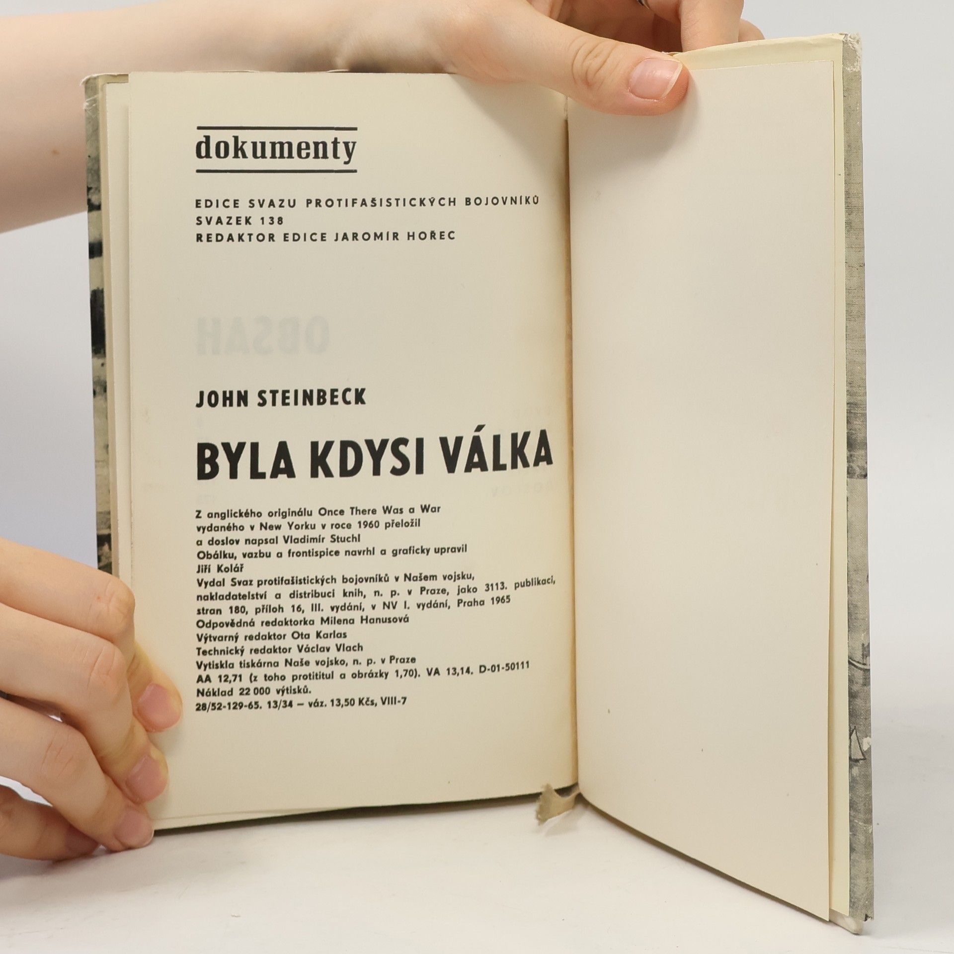 John Steinbeck Byla kdysi válka